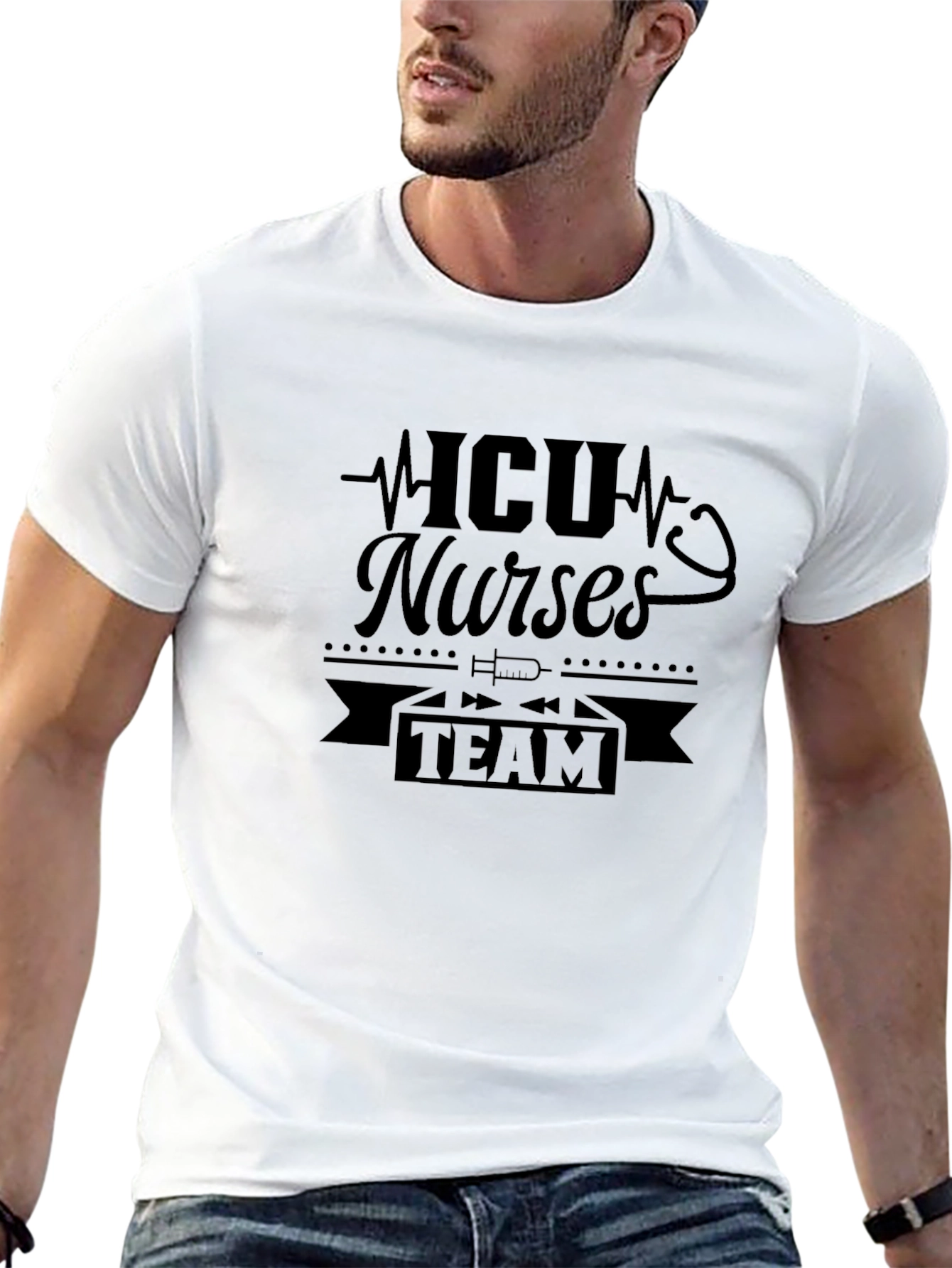 ICU Nurses Team Black T-Shirt