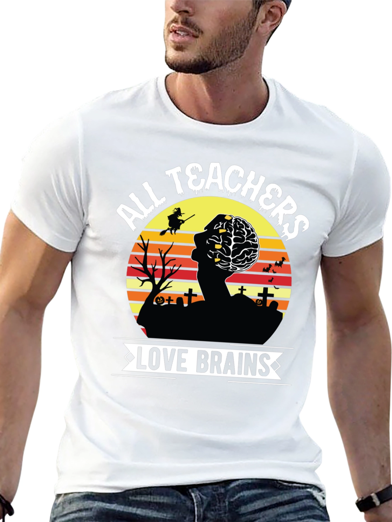 All Teachers Love Brains Halloween T-Shirt
