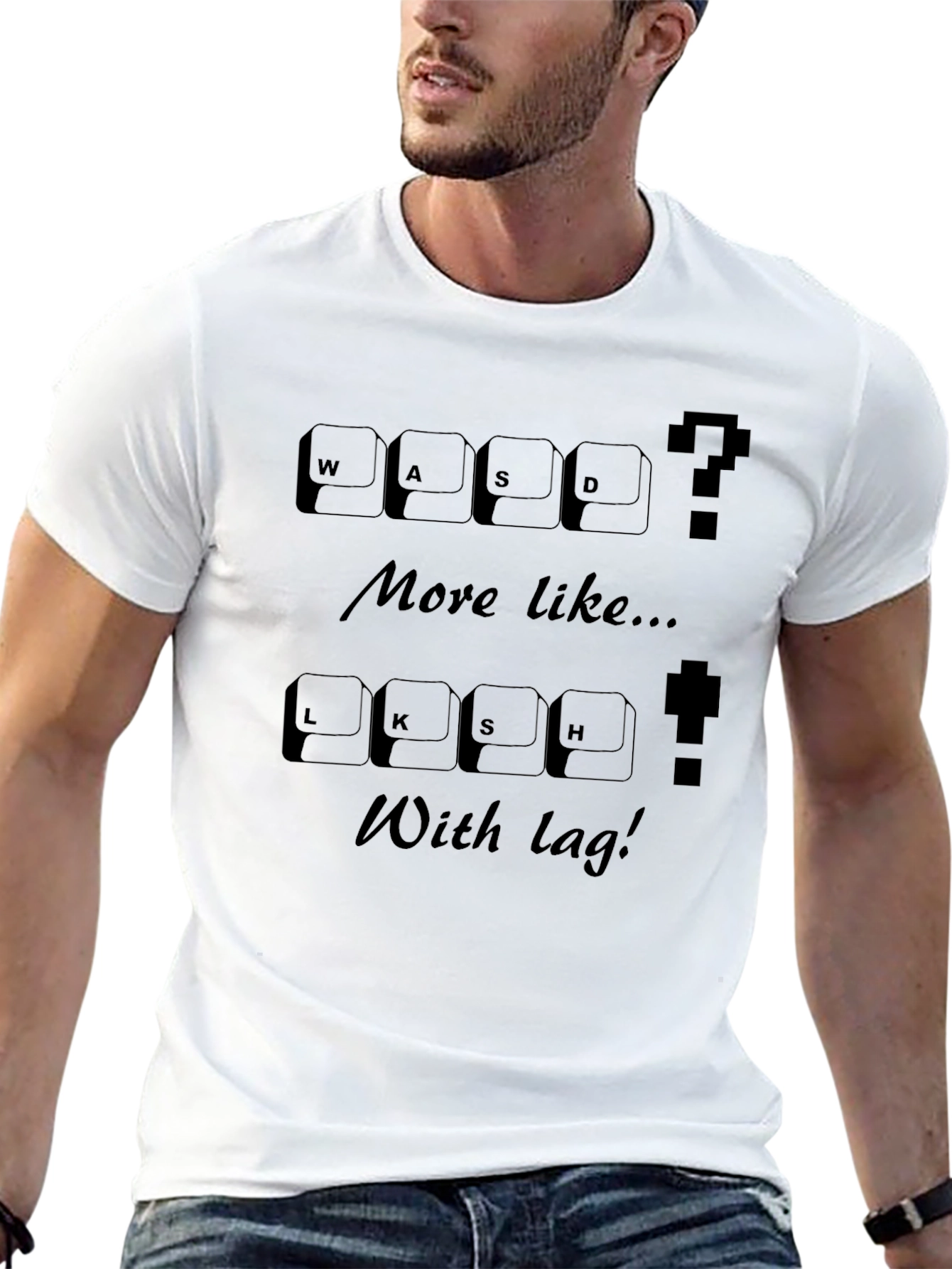 Gamer T-Shirt: WASD vs LKSH - Lag Life