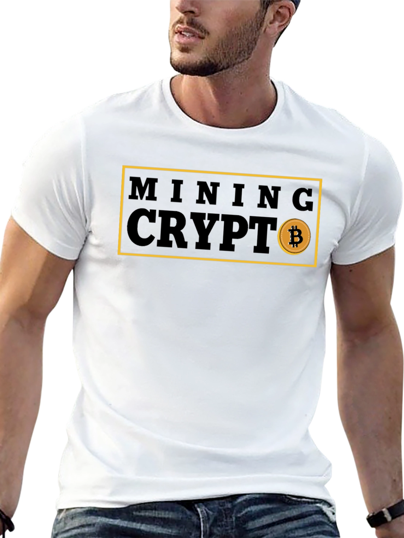 Mining Crypto Bitcoin Graphic Tee - Black