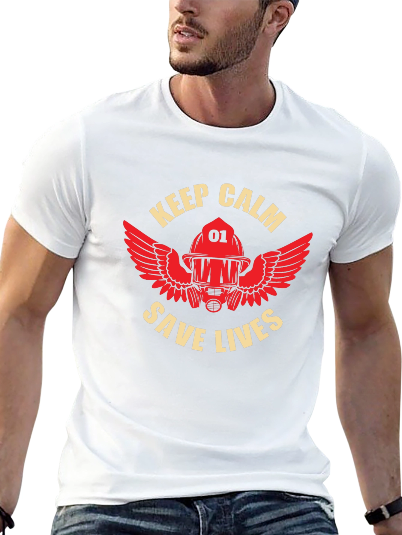 Keep Calm Save Lives Firefighter T-Shirt