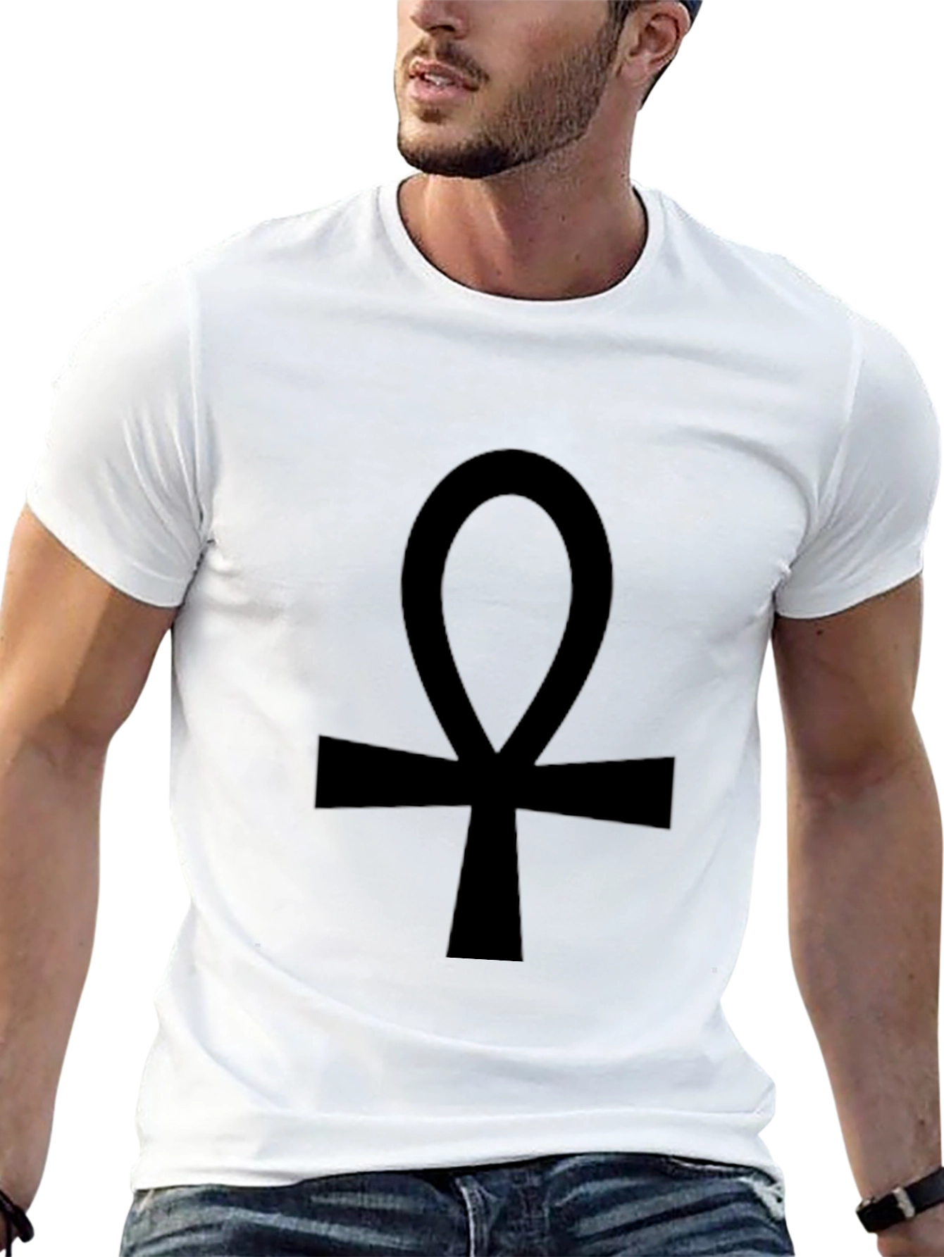Ankh Symbol Black T-Shirt - Egyptian Key of Life
