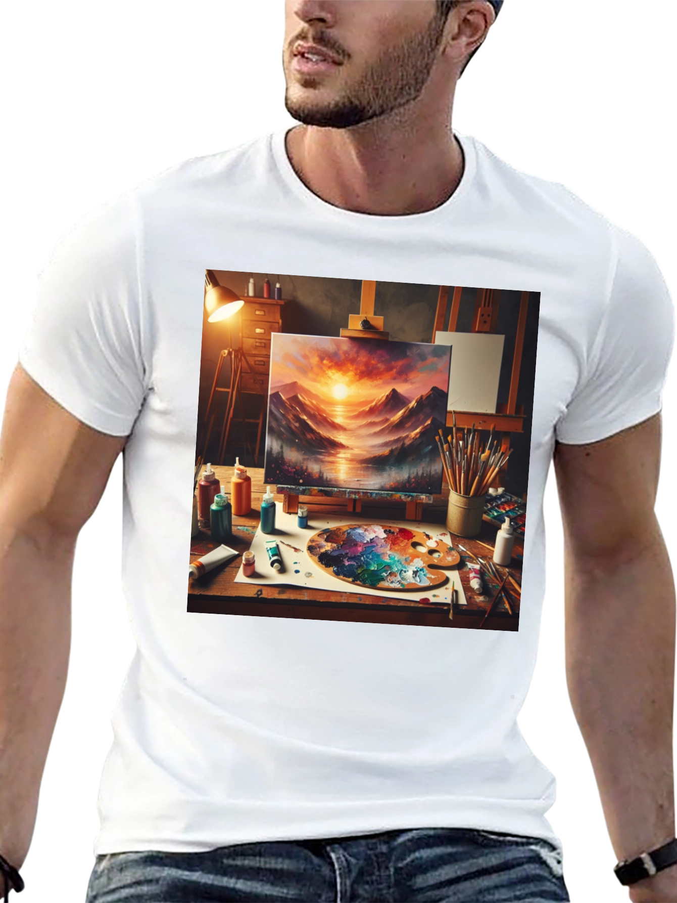 Artistic Painting Graphic Tee - Painters Studio