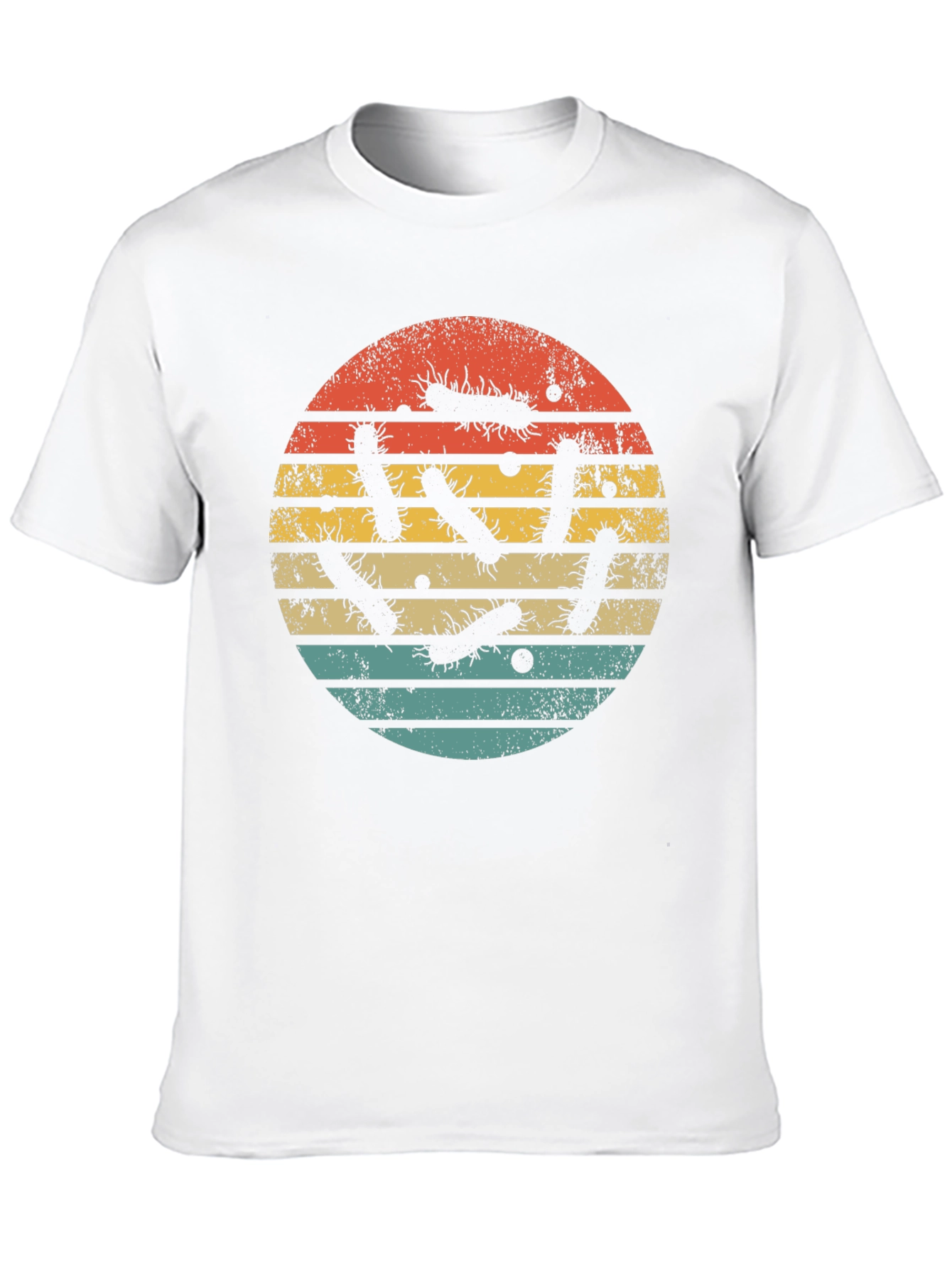 Retro Germs Sunset T-Shirt - Unique Microbiology Tee