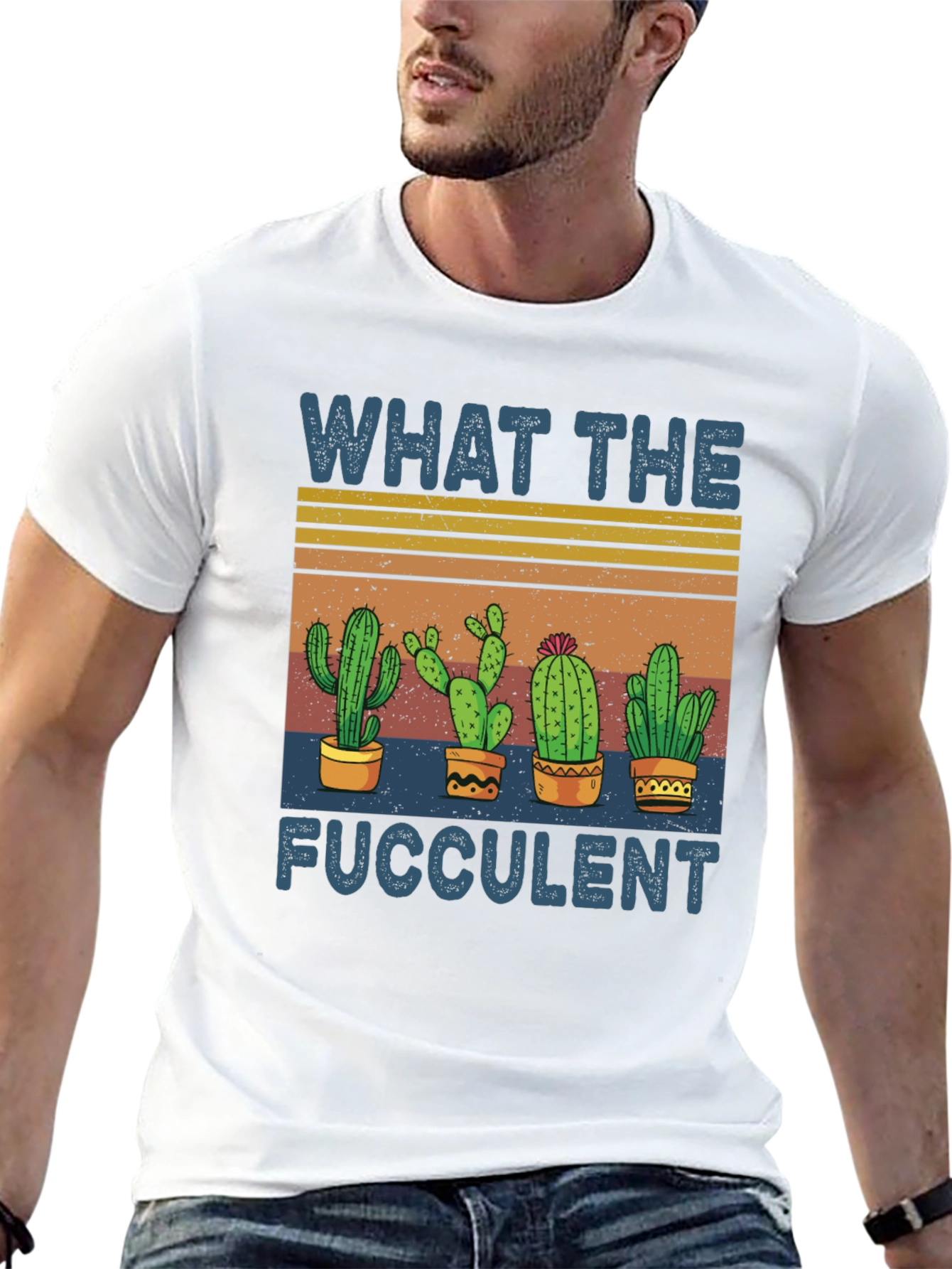 What the Fucculent Cactus Graphic Tee