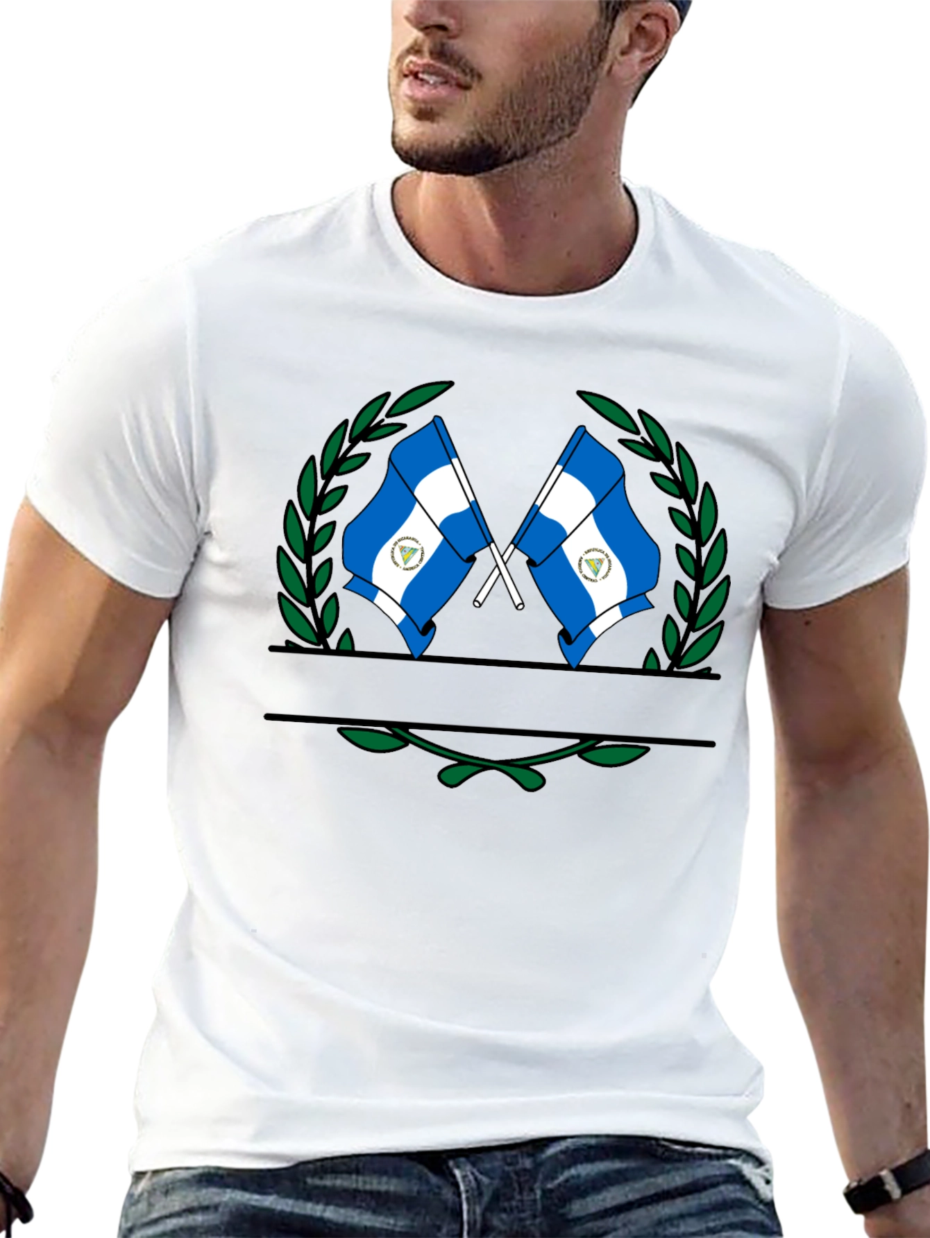 Nicaragua Flag T-Shirt - Black Graphic Tee