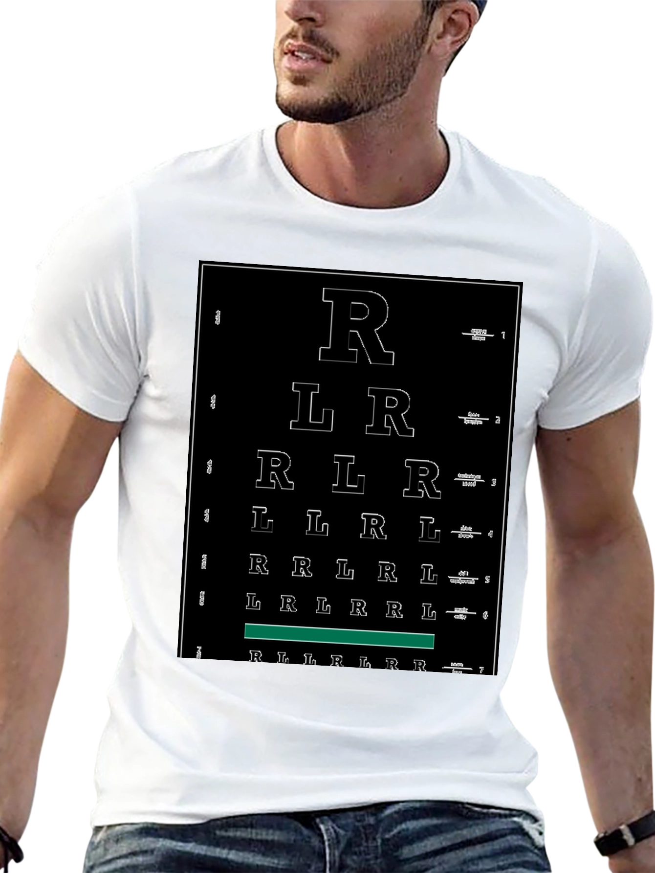 Funny Right Left Eye Chart Graphic Tee