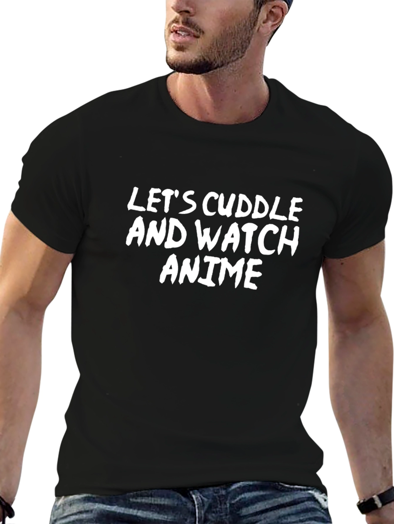 Lets Cuddle and Watch Anime Graphic T-Shirt