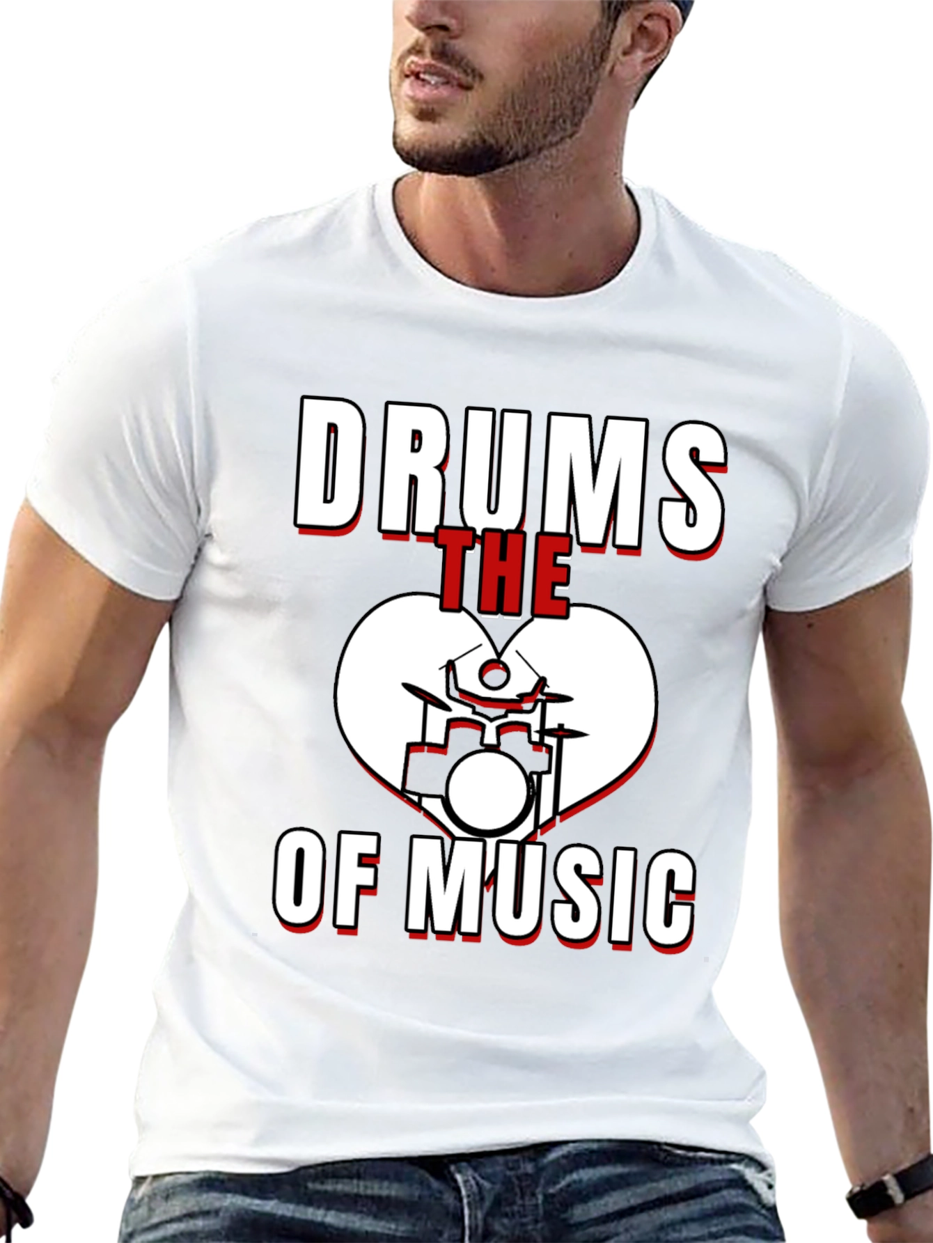Drums The Heart Of Music Graphic T-Shirt