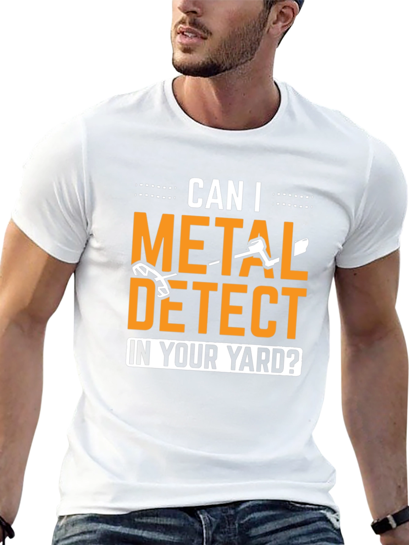 Metal Detecting T-Shirt - Yard Treasure Hunt Tee