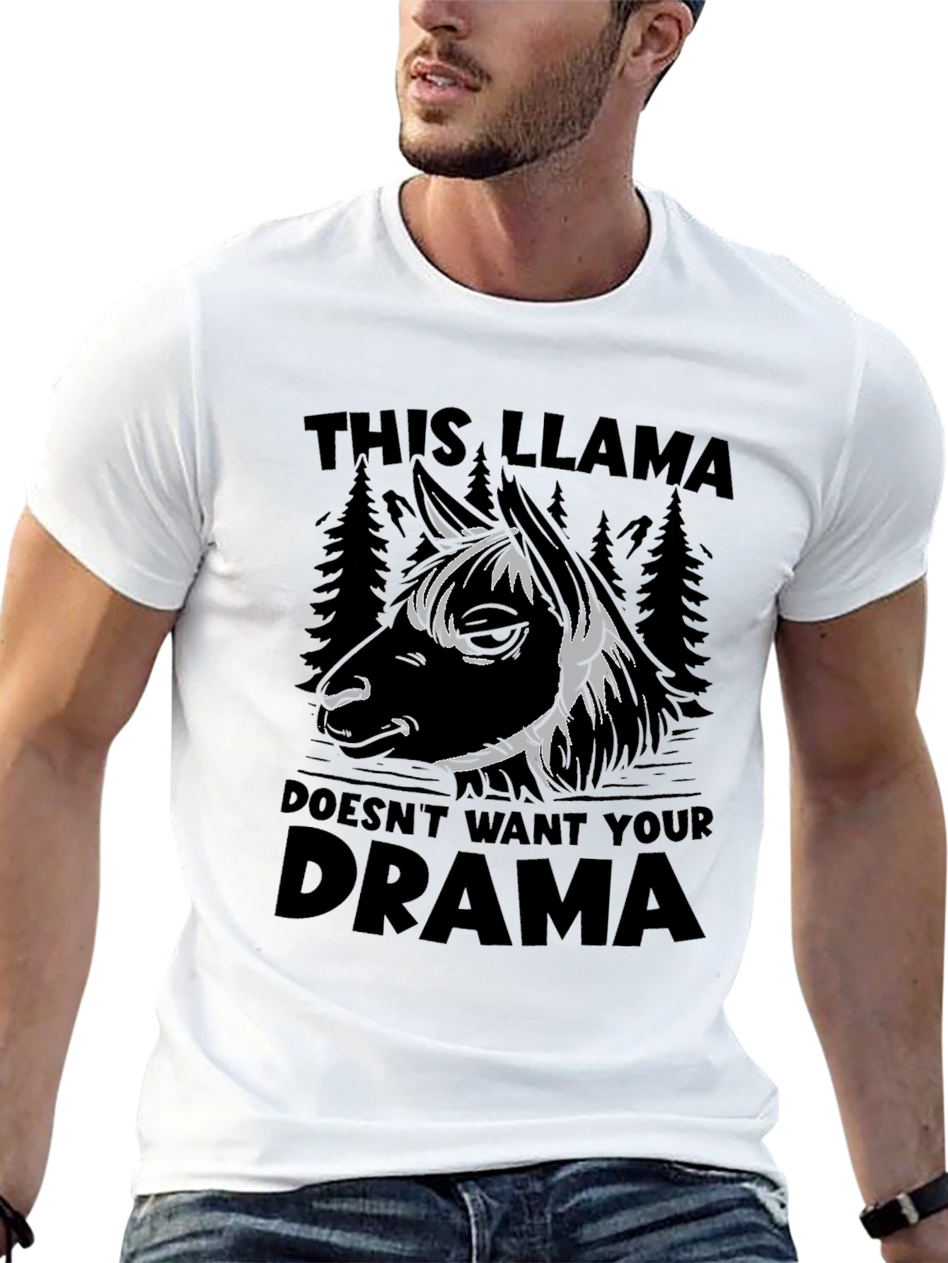 Llama Drama T-Shirt - Funny Animal Graphic Tee