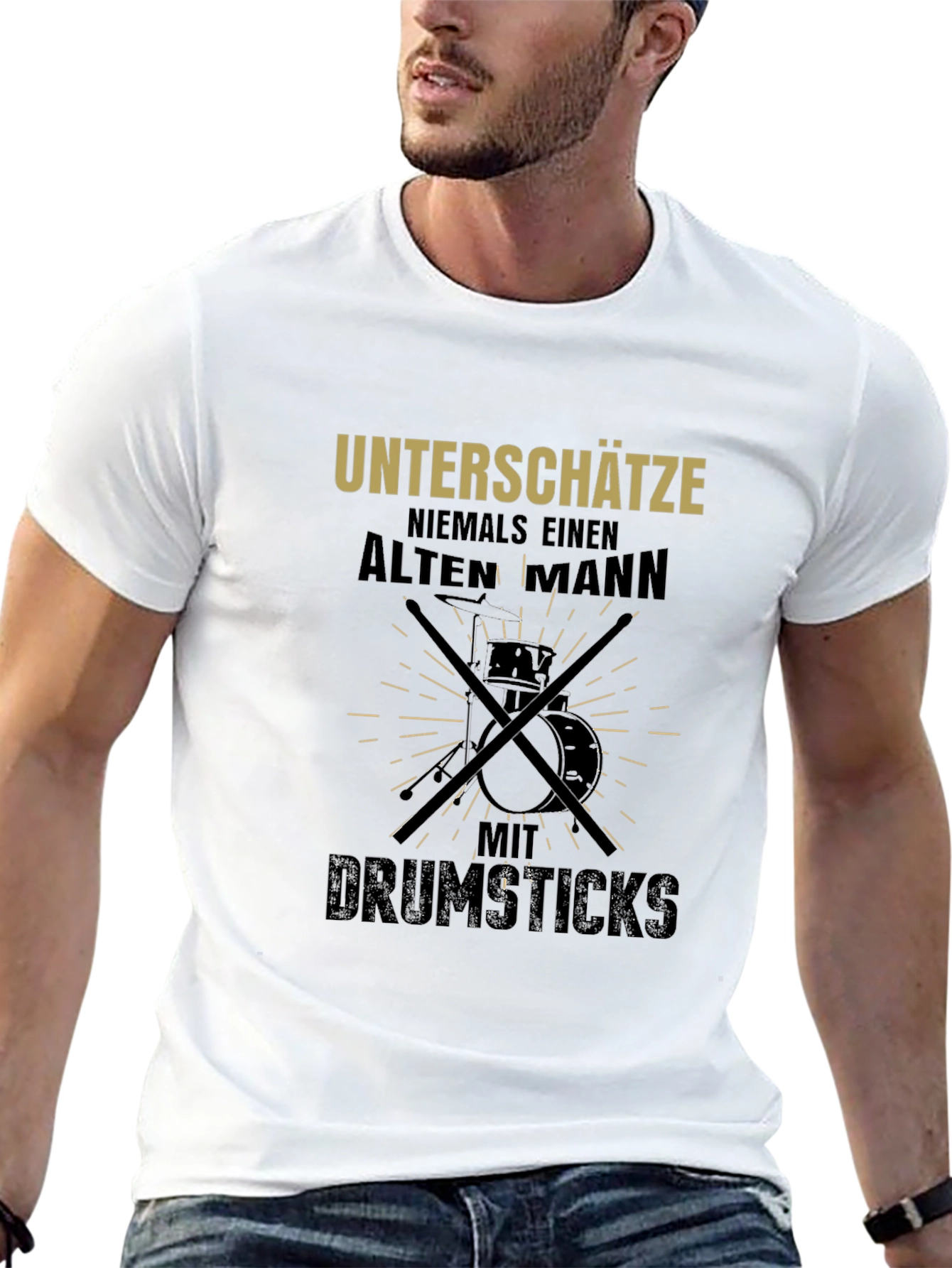 Drummer Old Man T-Shirt: Never Underestimate!