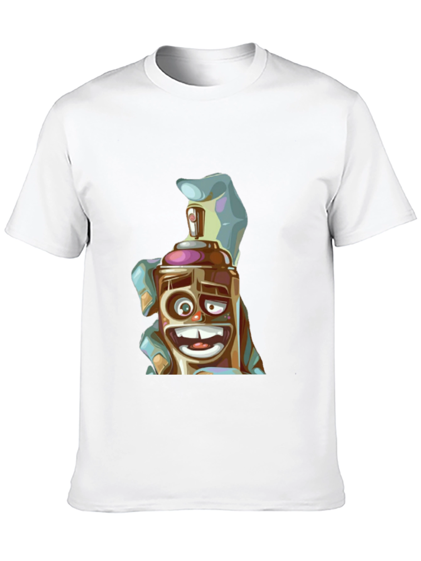 Spray Can Cartoon Graphic T-Shirt