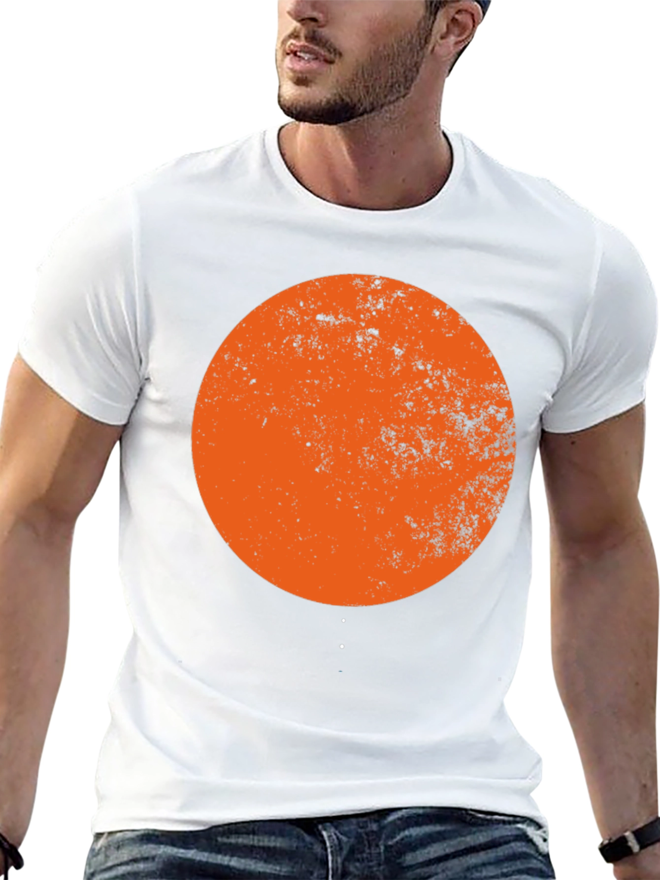 Retro Circle Graphic Tee - Stylish Comfort