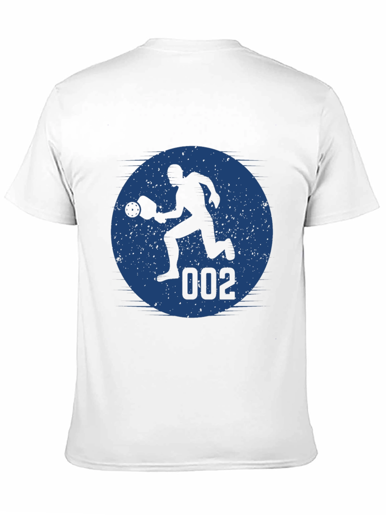 Pickleball Player Graphic Tee - Black Cotton Blend