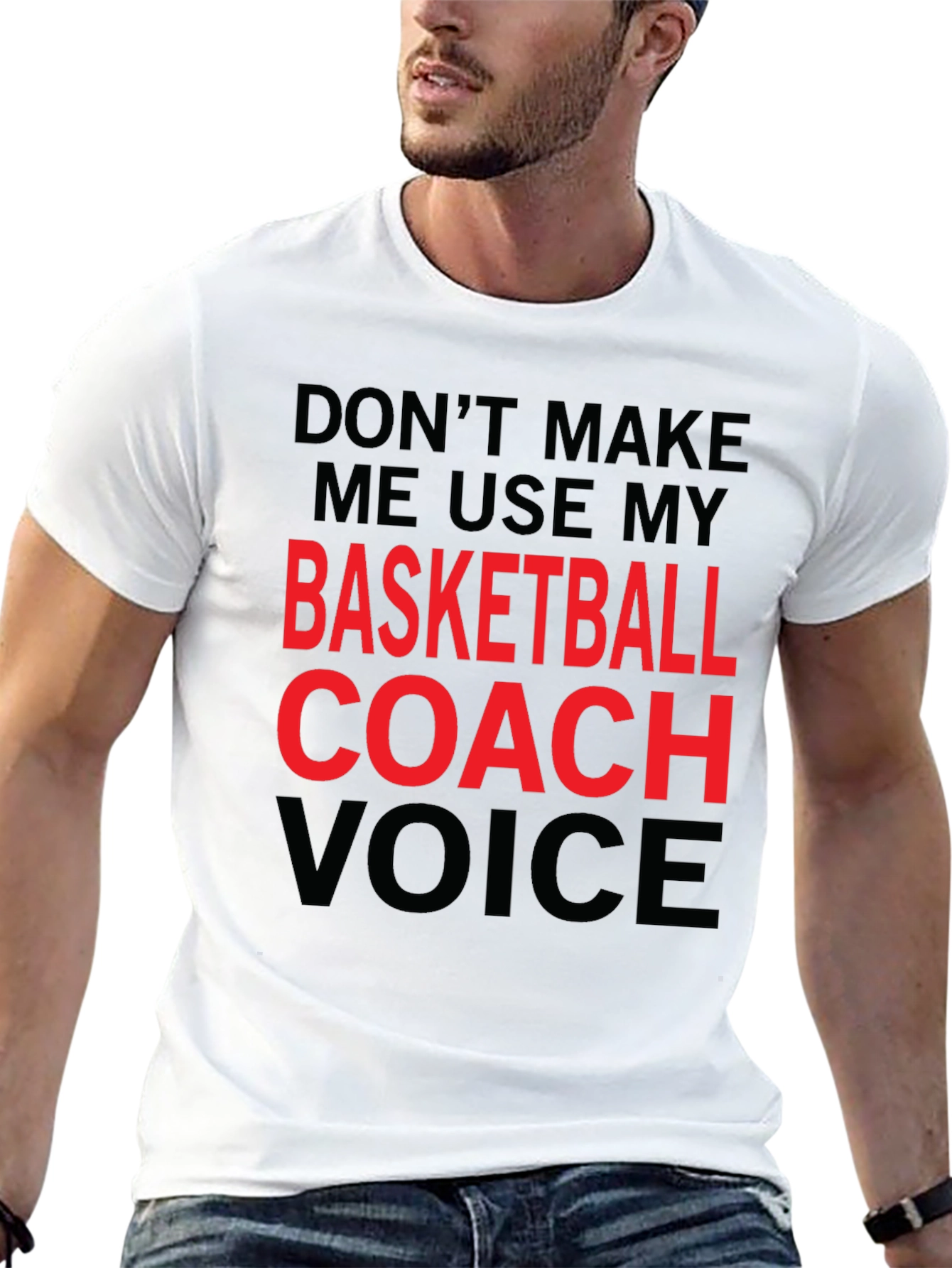 Basketball Coach Voice T-Shirt - Funny Slogan Tee