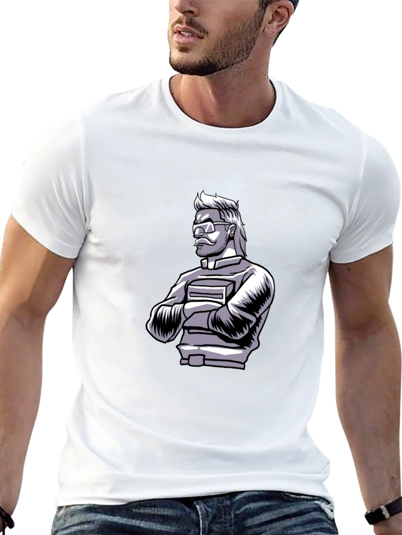 Cool Graphic Print Black T-Shirt