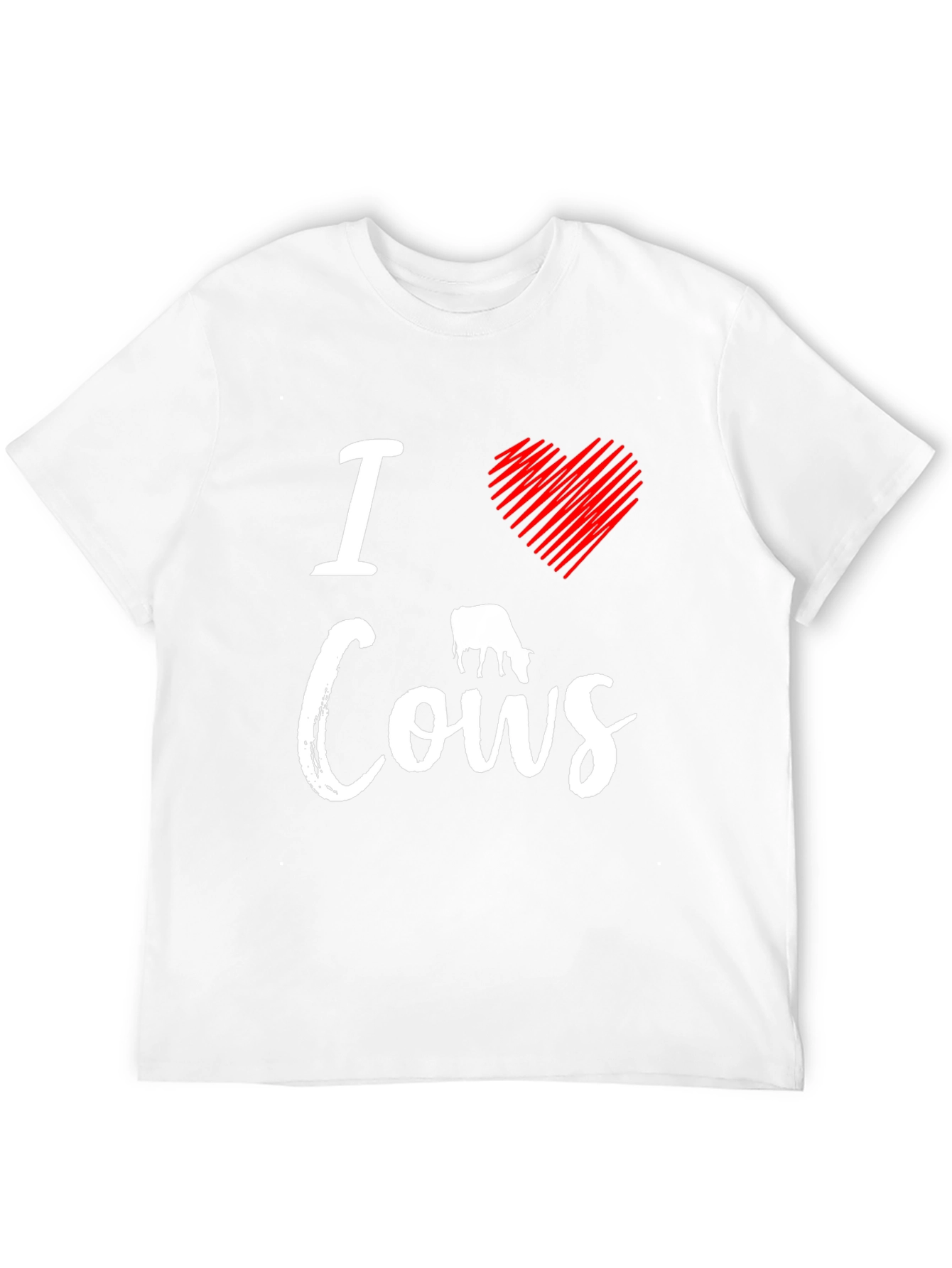 I Love Cows Graphic Tee - Black Casual T-Shirt