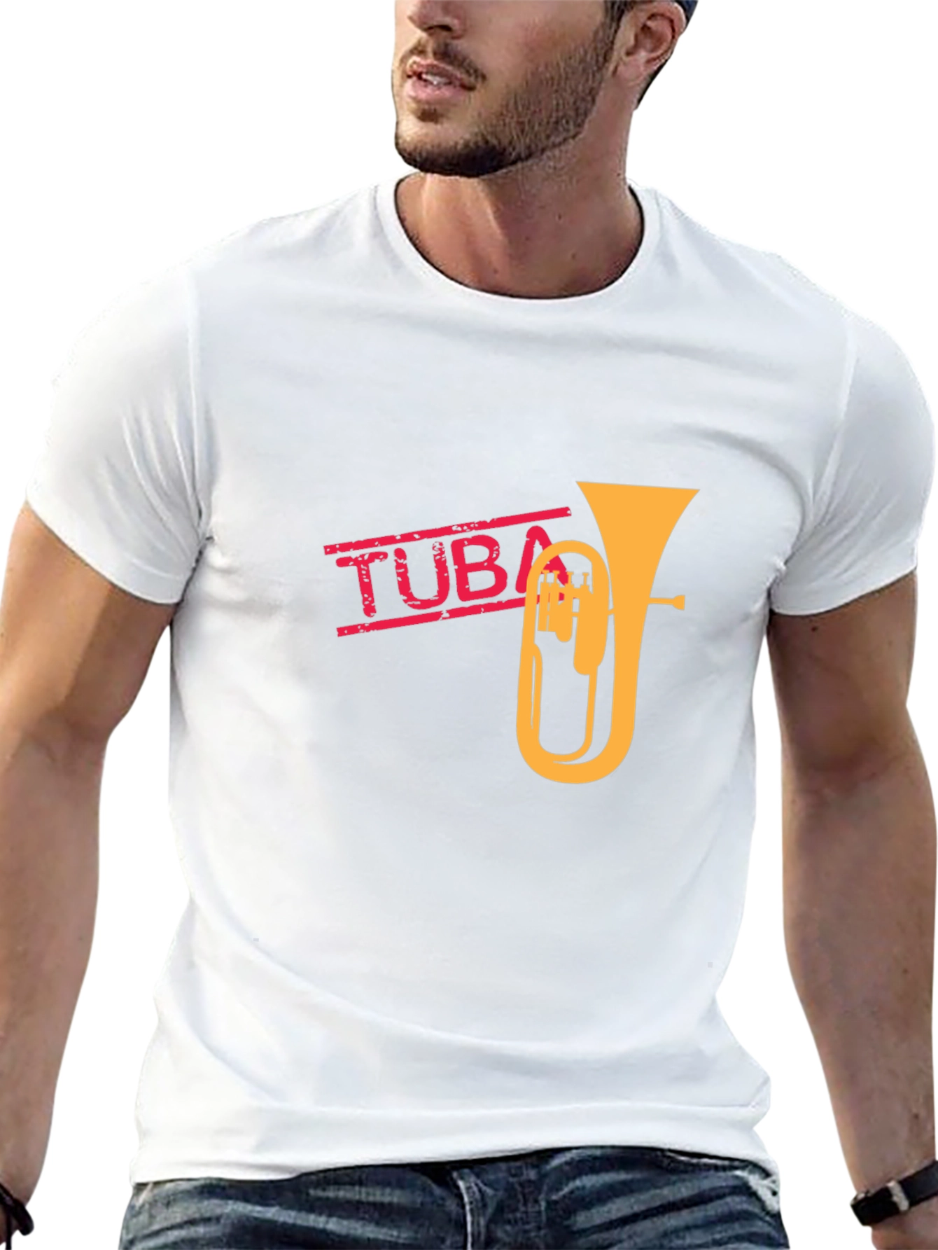 Tuba Graphic Tee - Music Lovers Black T-Shirt