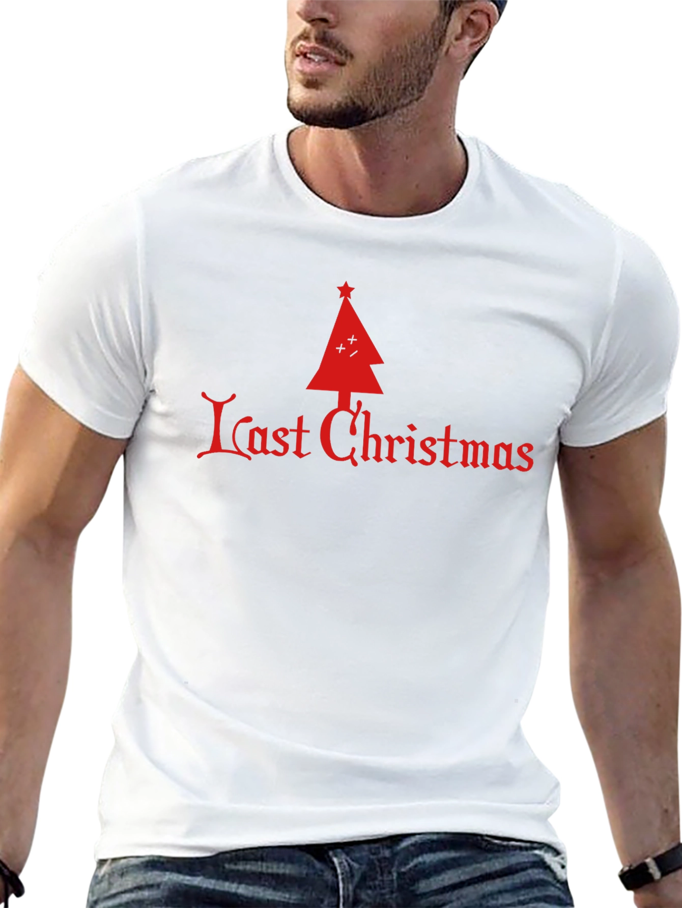 Last Christmas Tree Graphic Tee - Festive Holiday Apparel