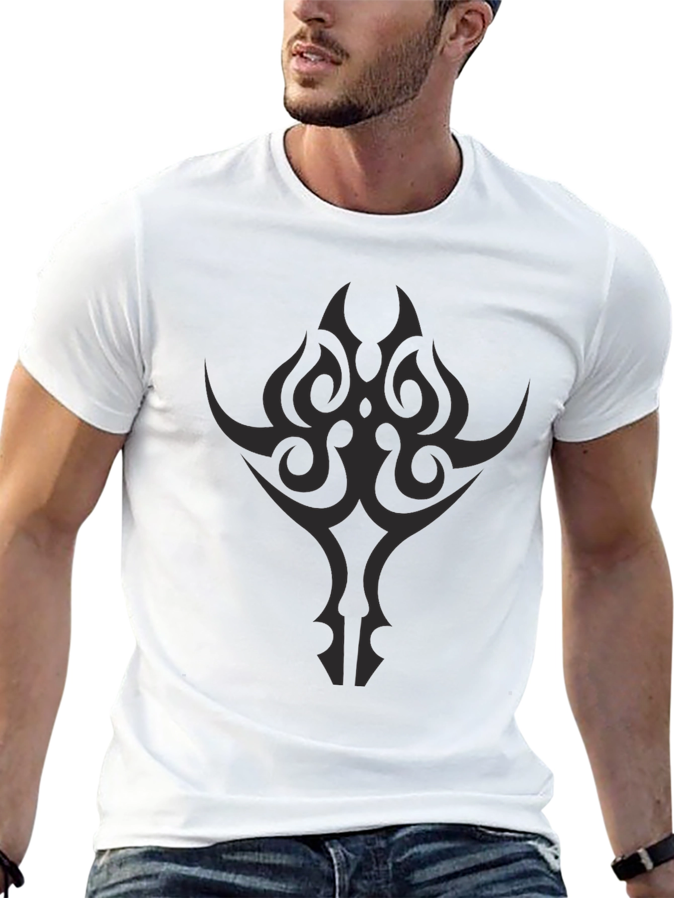 Tribal Tattoo Black T-Shirt - Graphic Design