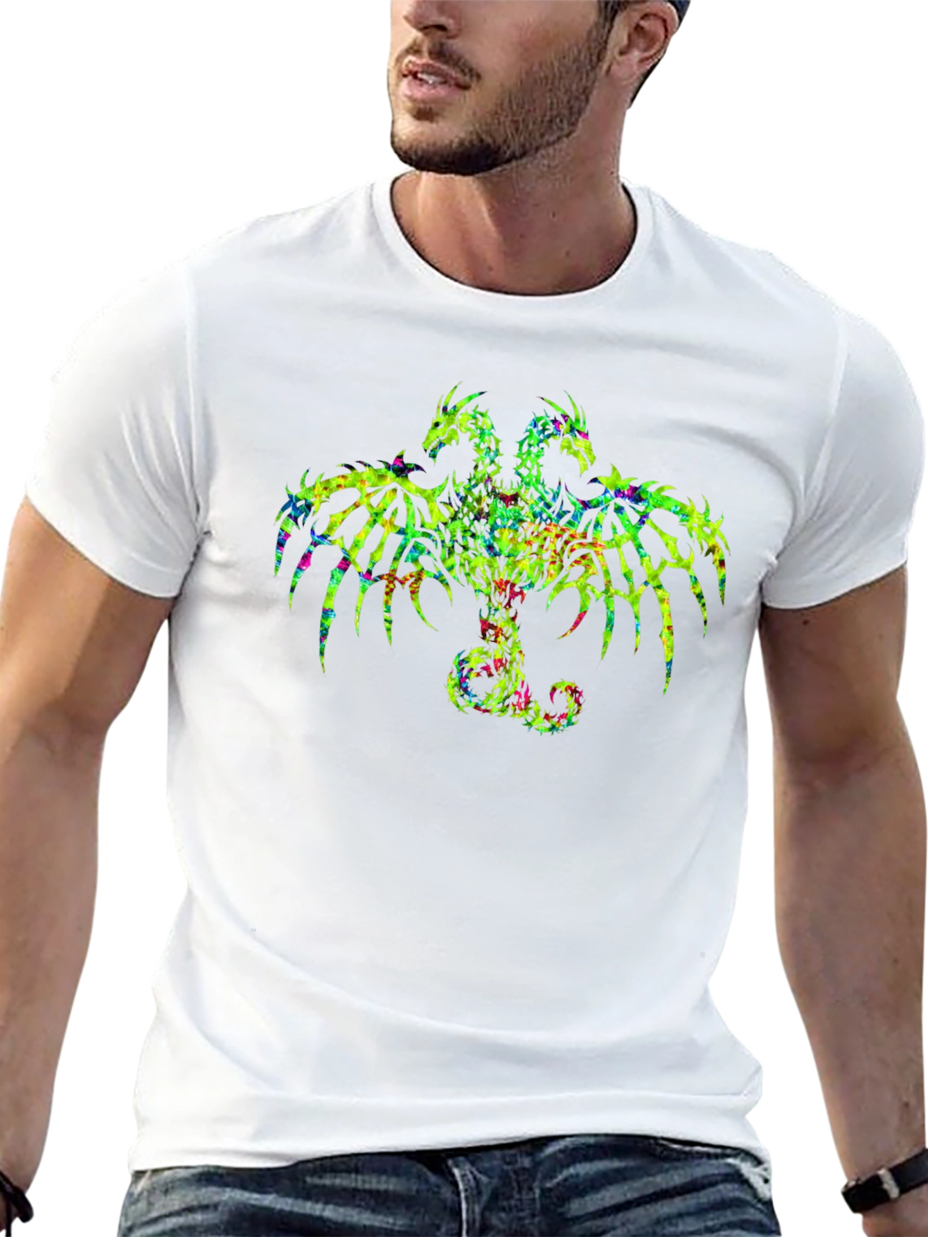 Three-Headed Dragon Graphic Tee - Black