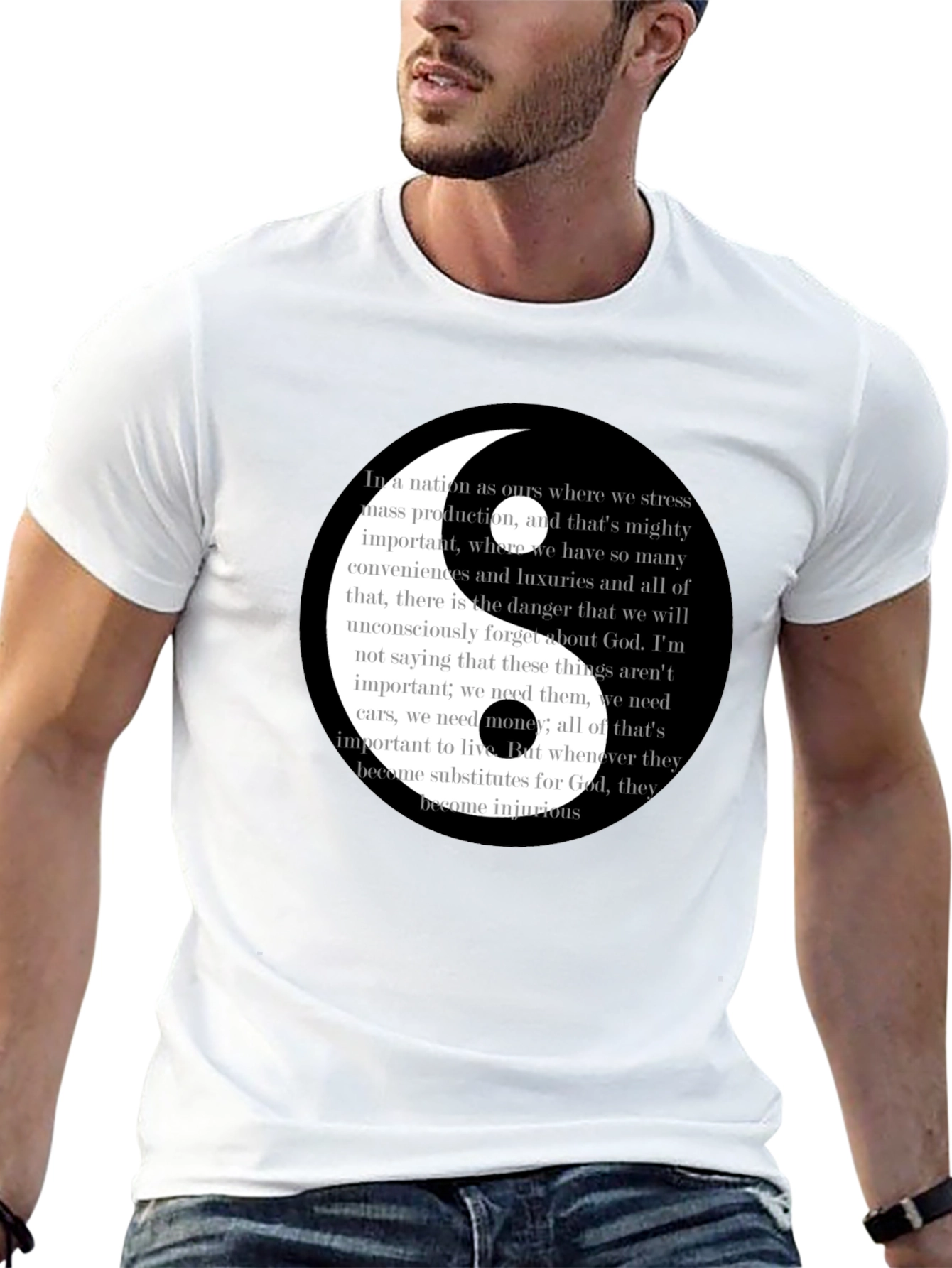 Yin Yang Spiritual Quote Graphic Tee