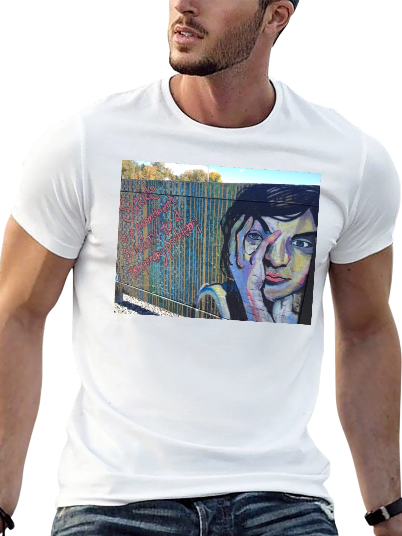 Unique Graphic Tee - Graffiti Art Black T-Shirt