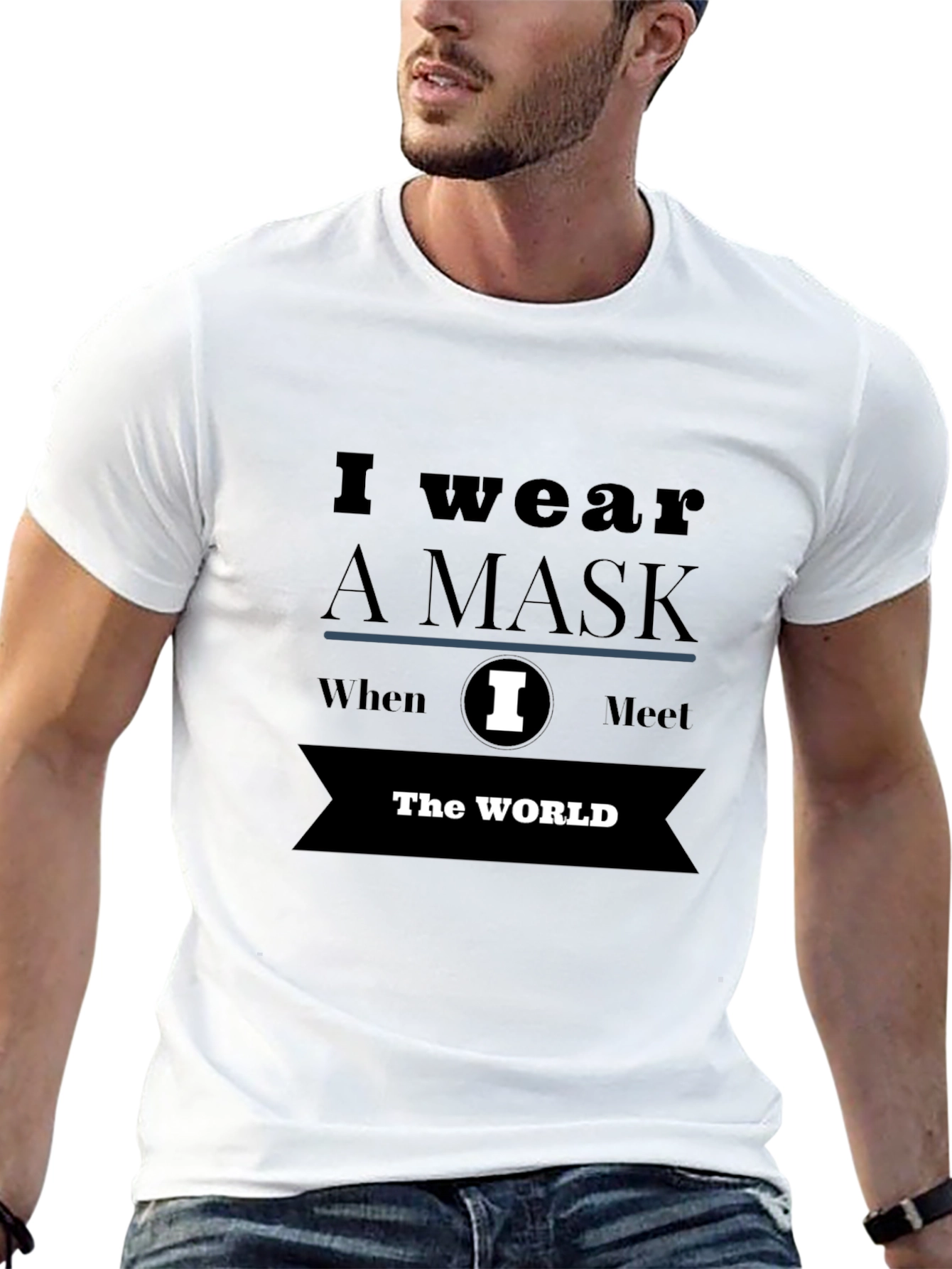 I Wear A Mask Black Graphic Tee