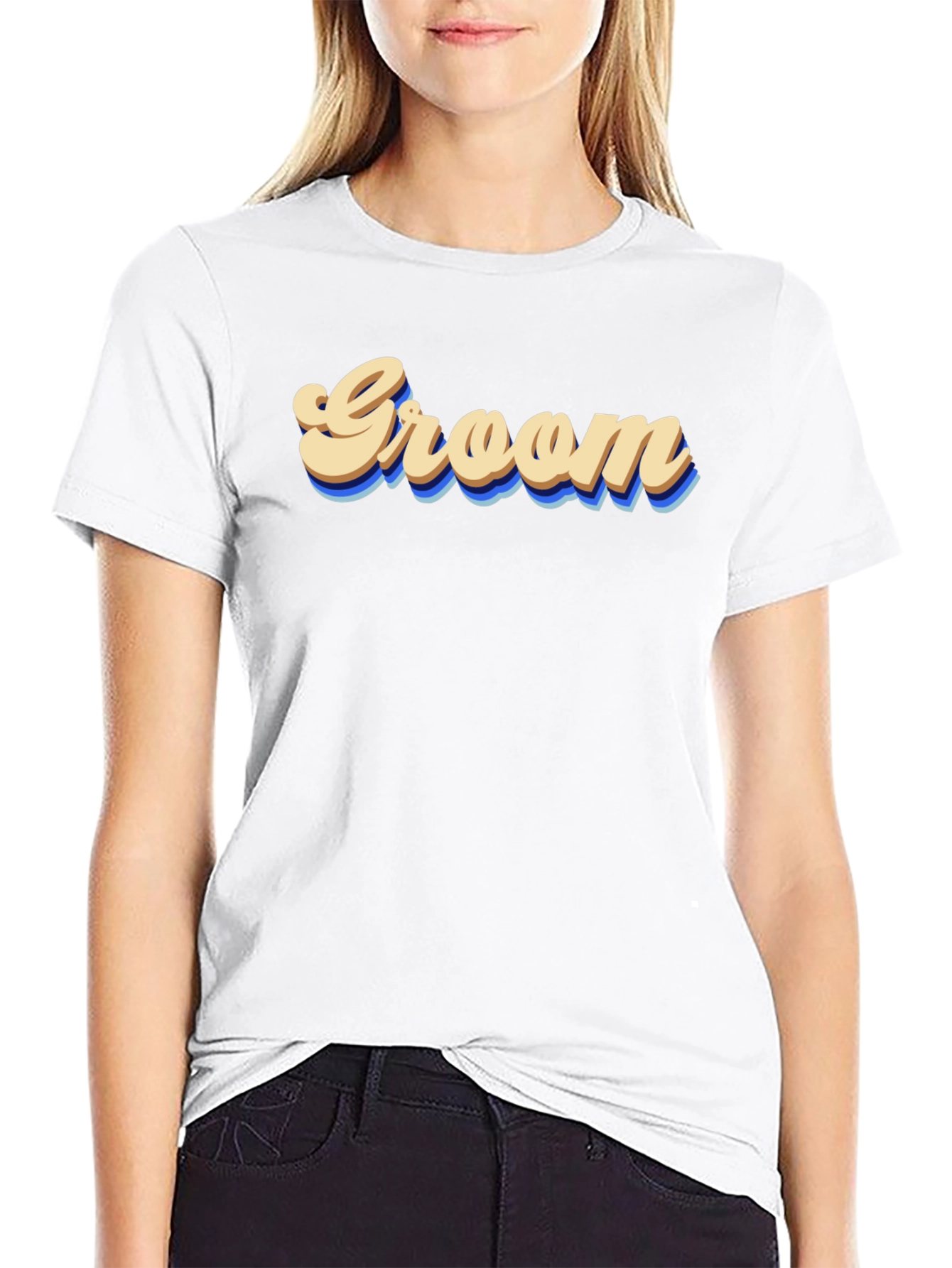 Groom Graphic Tee - Retro Wedding Party Shirt