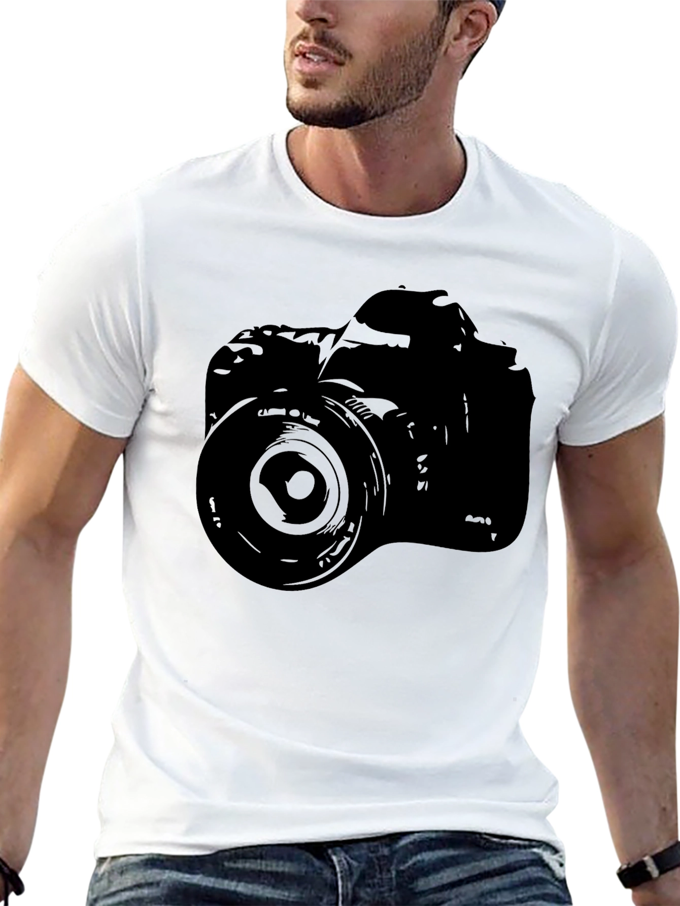 DSLR Camera Graphic Black T-Shirt