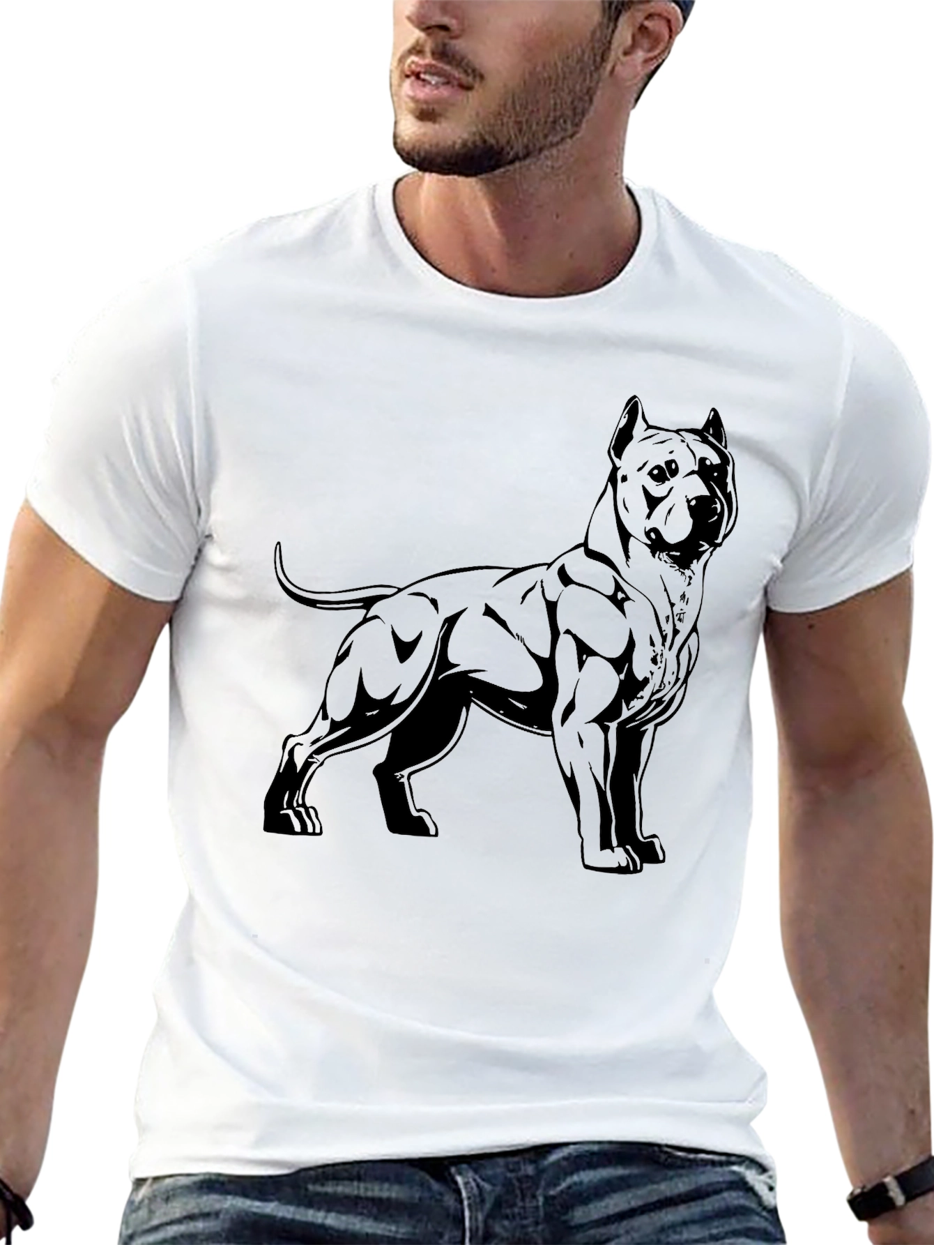 Black Pitbull Graphic Tee - Mens