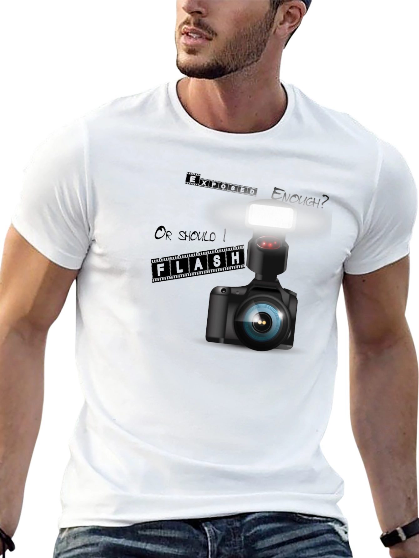 Camera Flash T-Shirt - Photographer Apparel