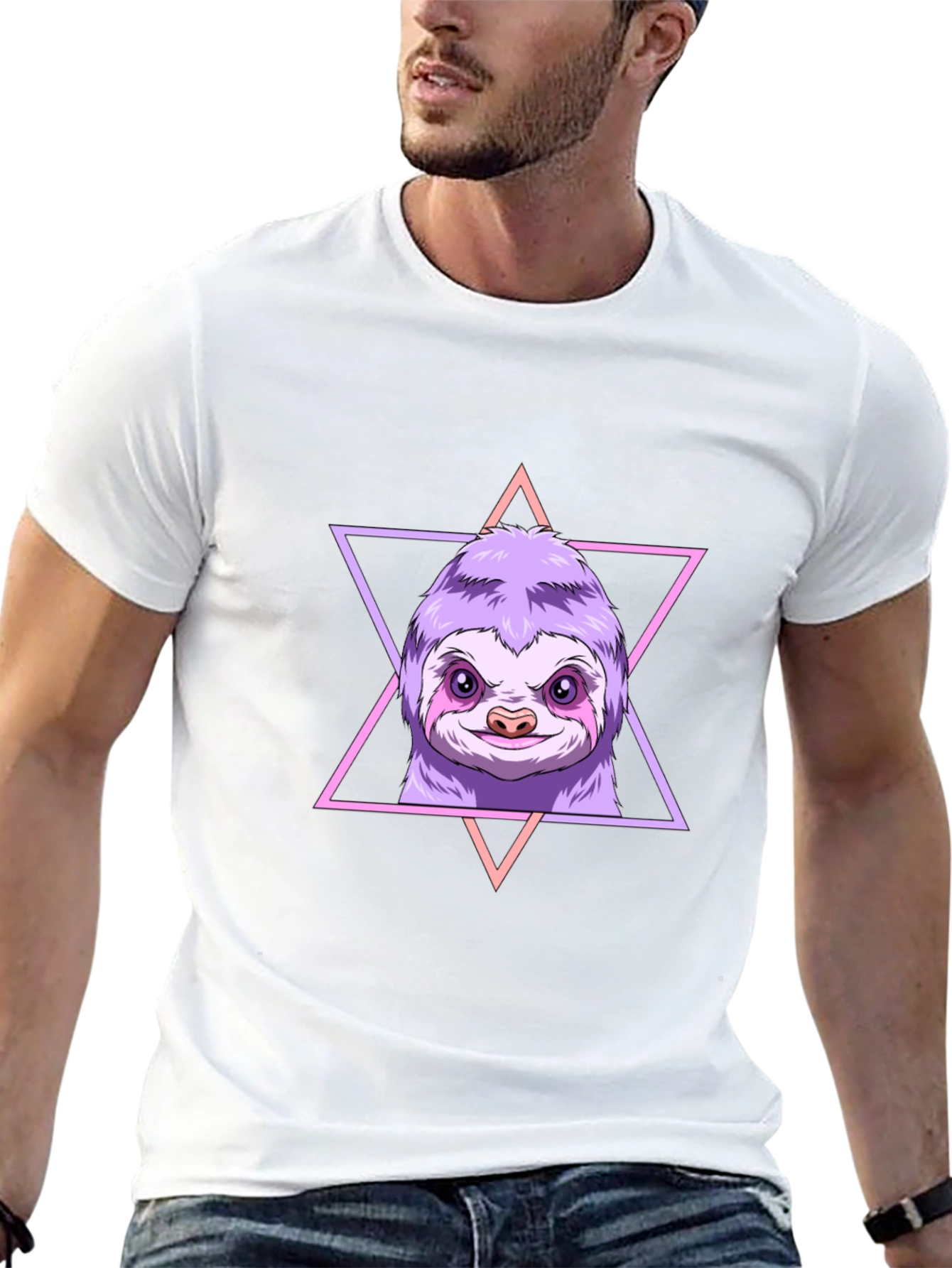 Sloth Graphic Tee - Relaxed Style