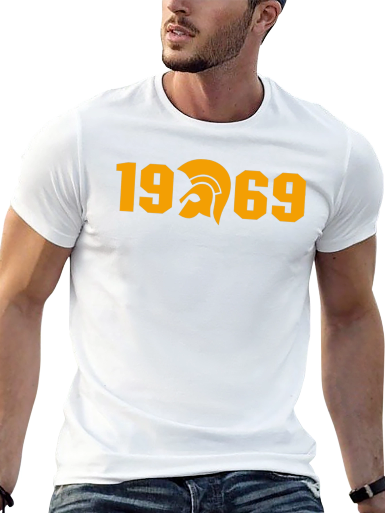 1969 Trojan Helmet Graphic Tee - Black