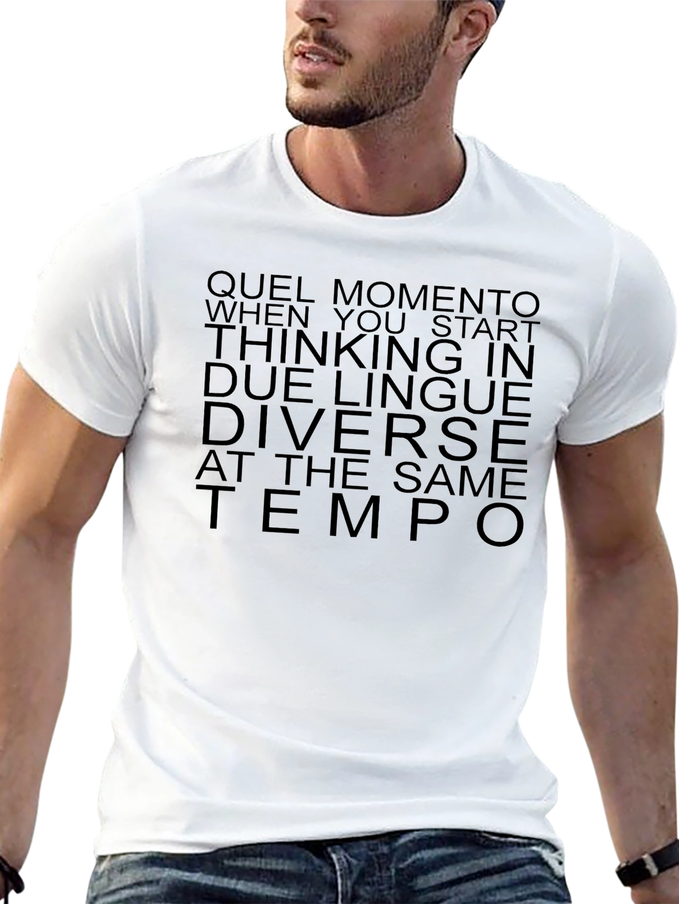 Dual Language Black Graphic Tee
