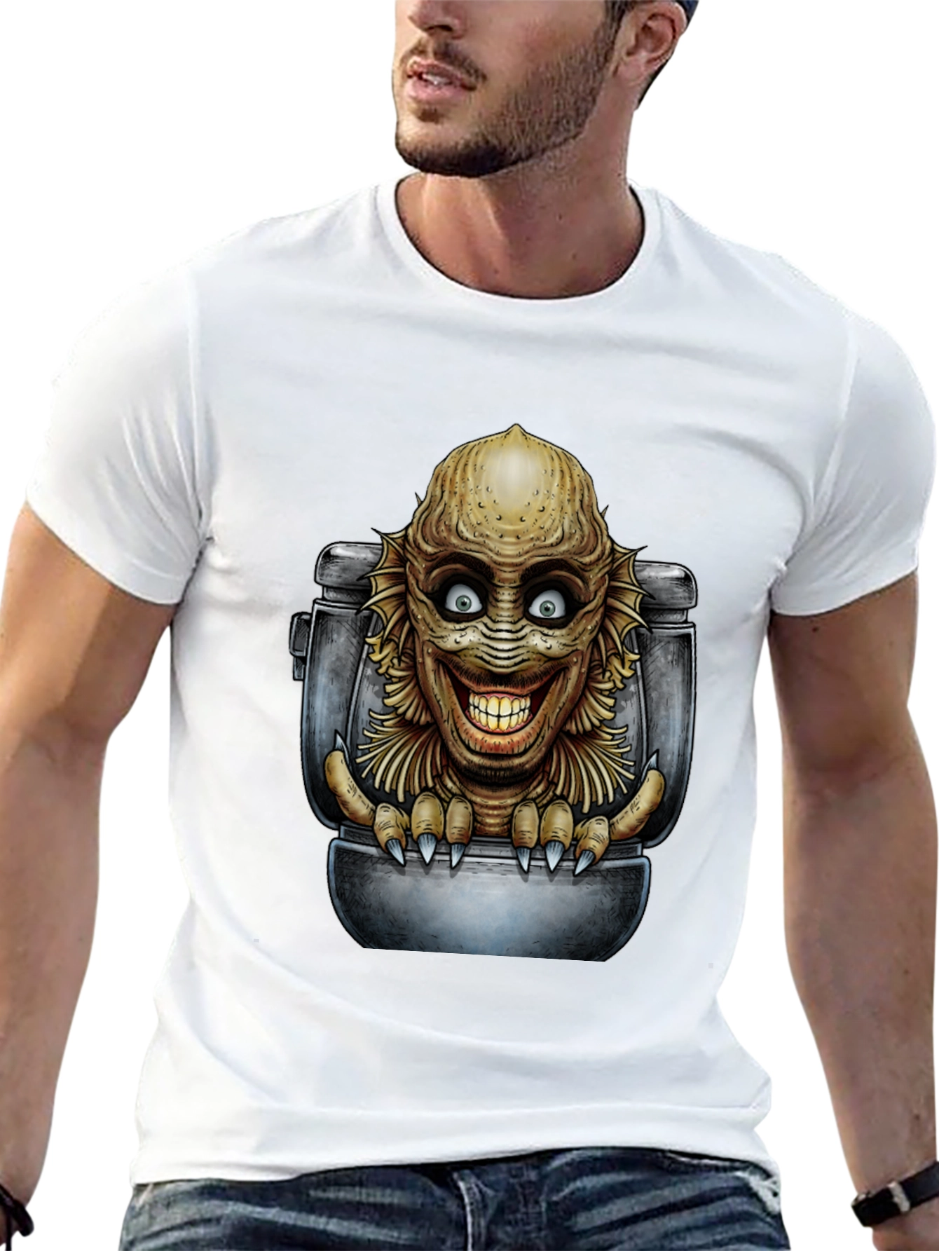 Creature Toilet Humor T-Shirt - Black