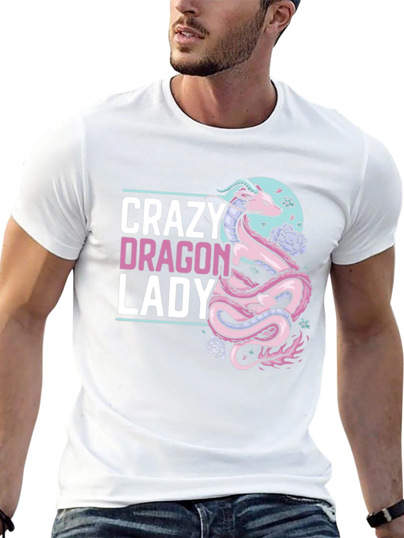 Crazy Dragon Lady T-Shirt - Unique Graphic Tee