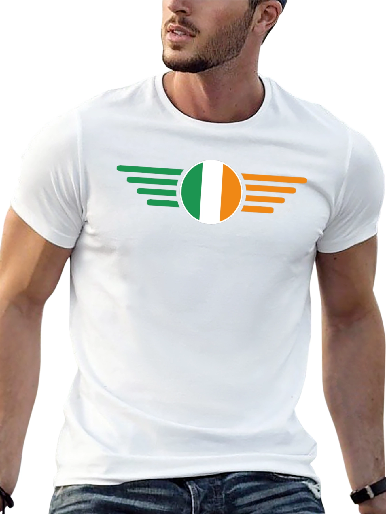 Ireland Flag Wing Black T-Shirt