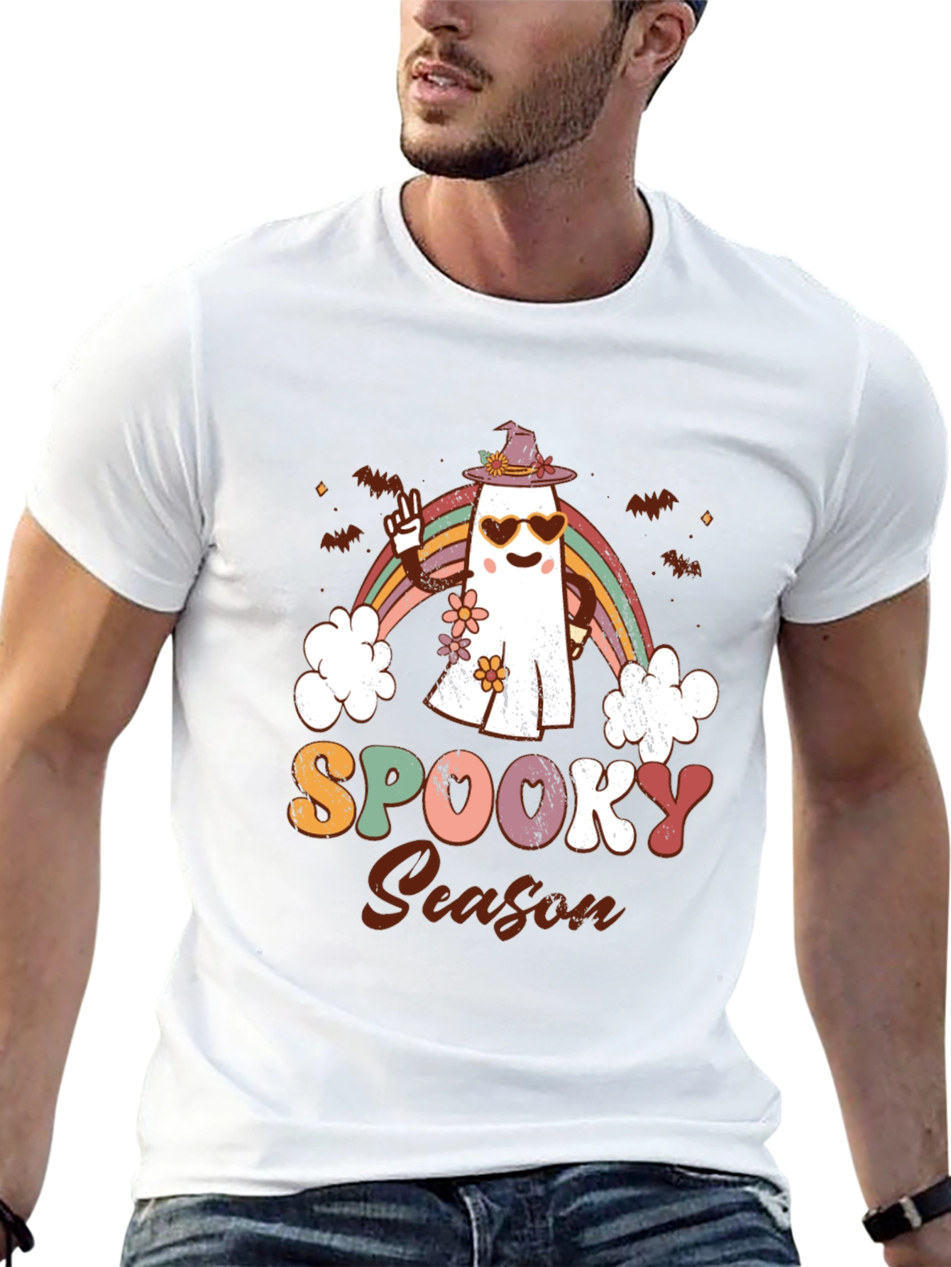 Spooky Season Ghost T-Shirt - Halloween Graphic Tee