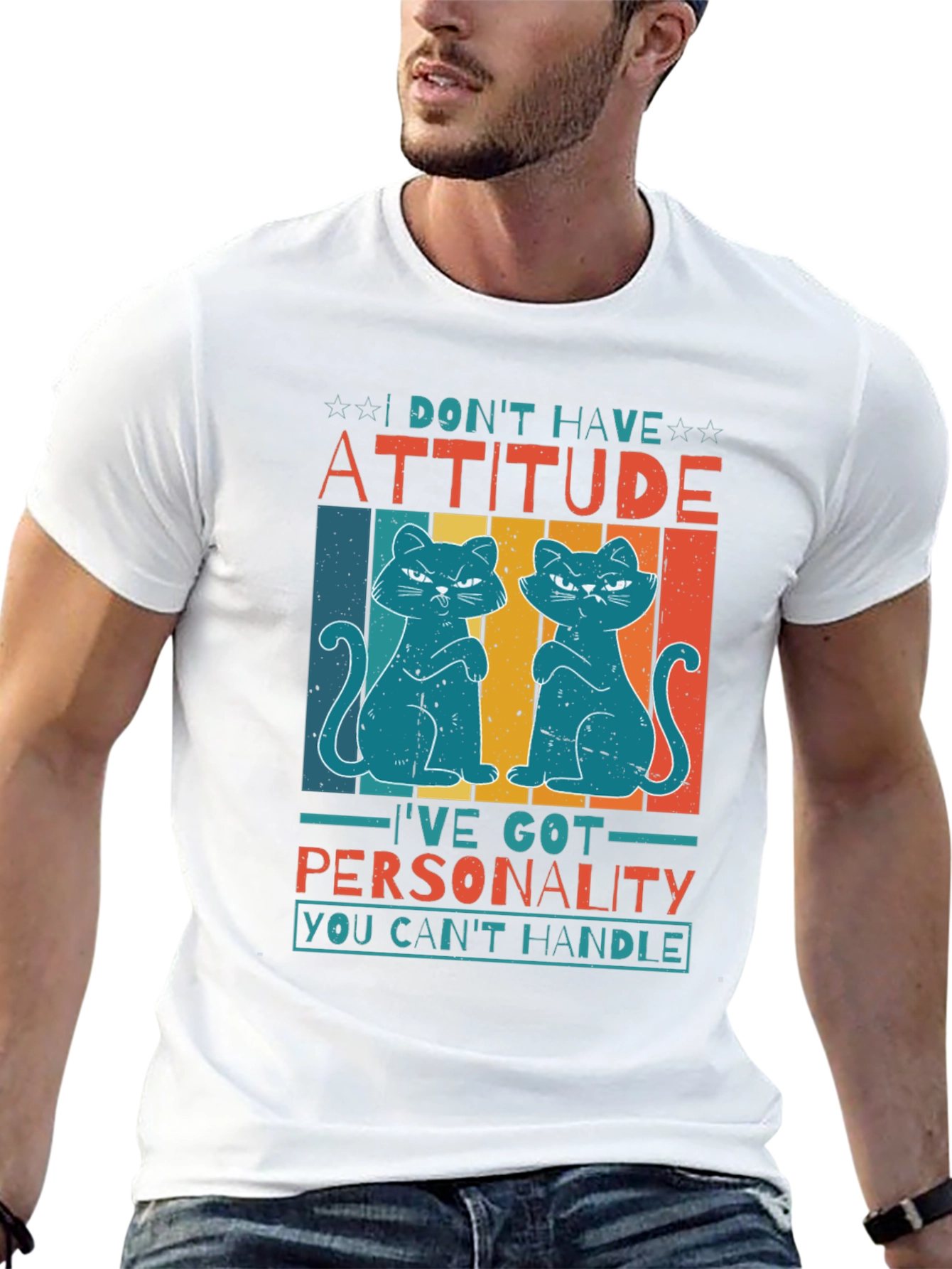 Sarcastic Cat Graphic T-Shirt