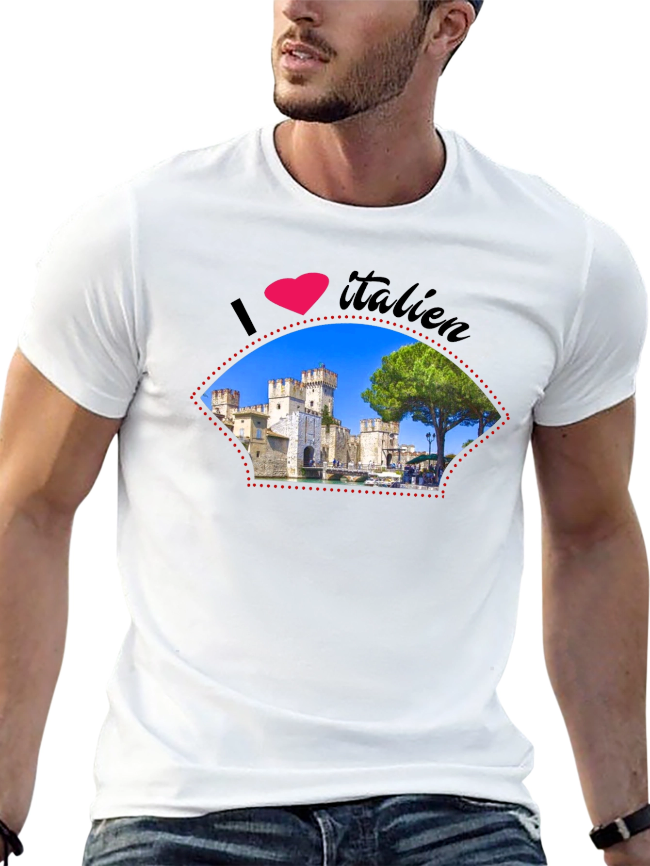 I Love Italien Castle Graphic T-Shirt