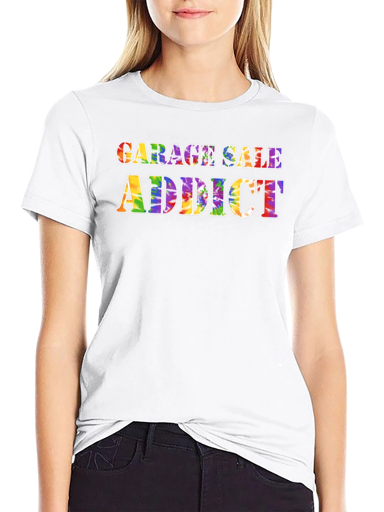 Garage Sale Addict Tie-Dye Graphic Tee
