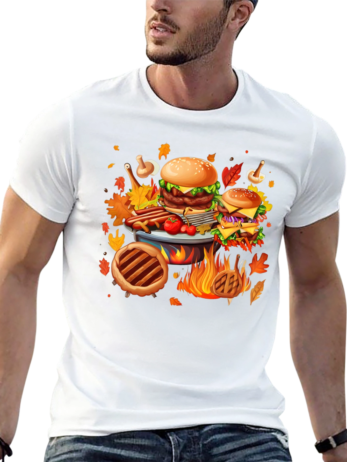 Fall Feast Graphic Tee - Thanksgiving BBQ