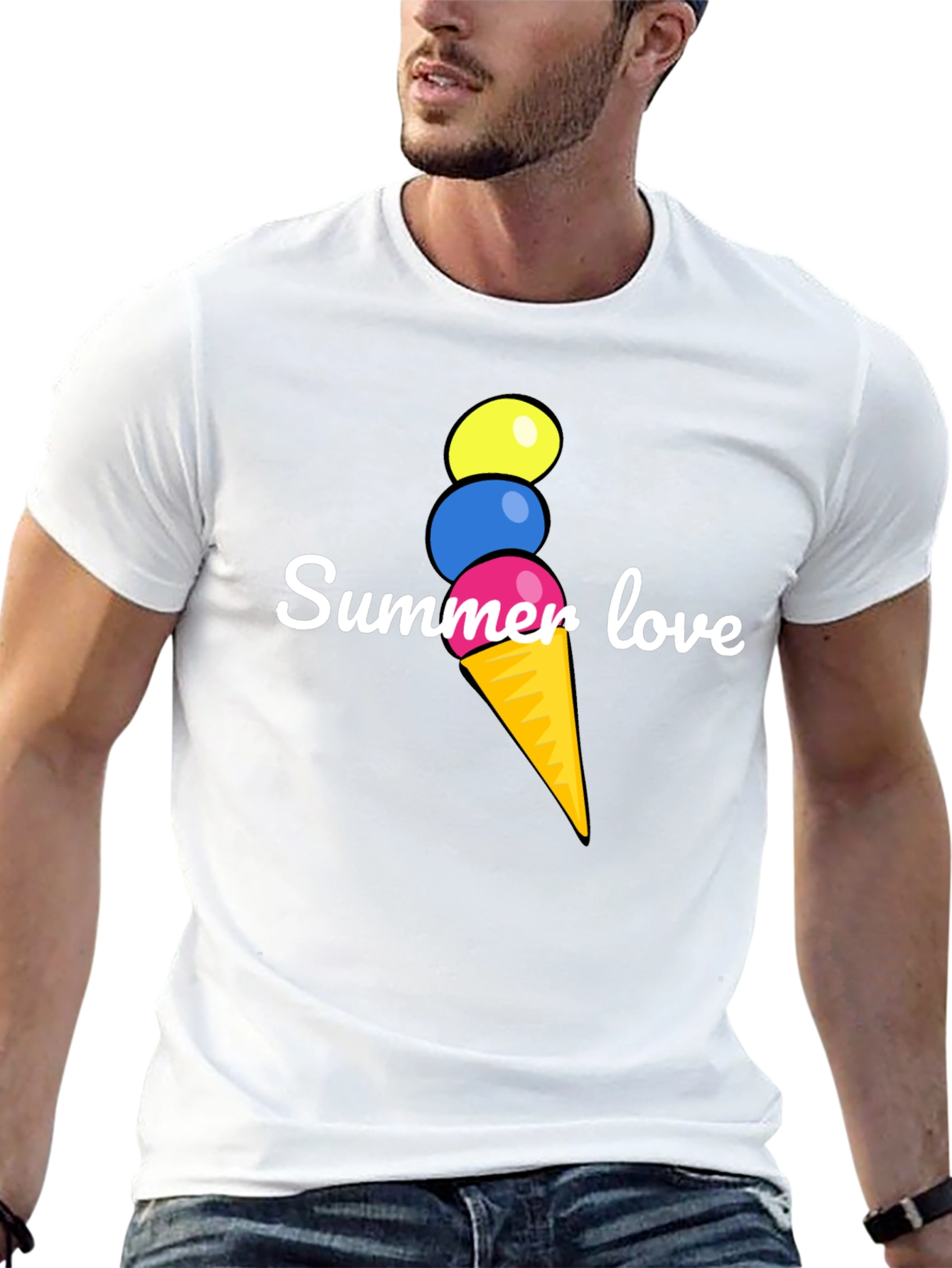 Summer Love Ice Cream T-Shirt - Fun Graphic Tee