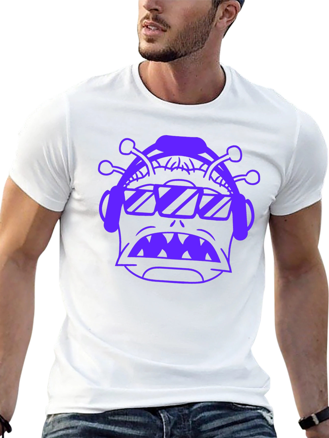 Retro Alien Graphic Black T-Shirt