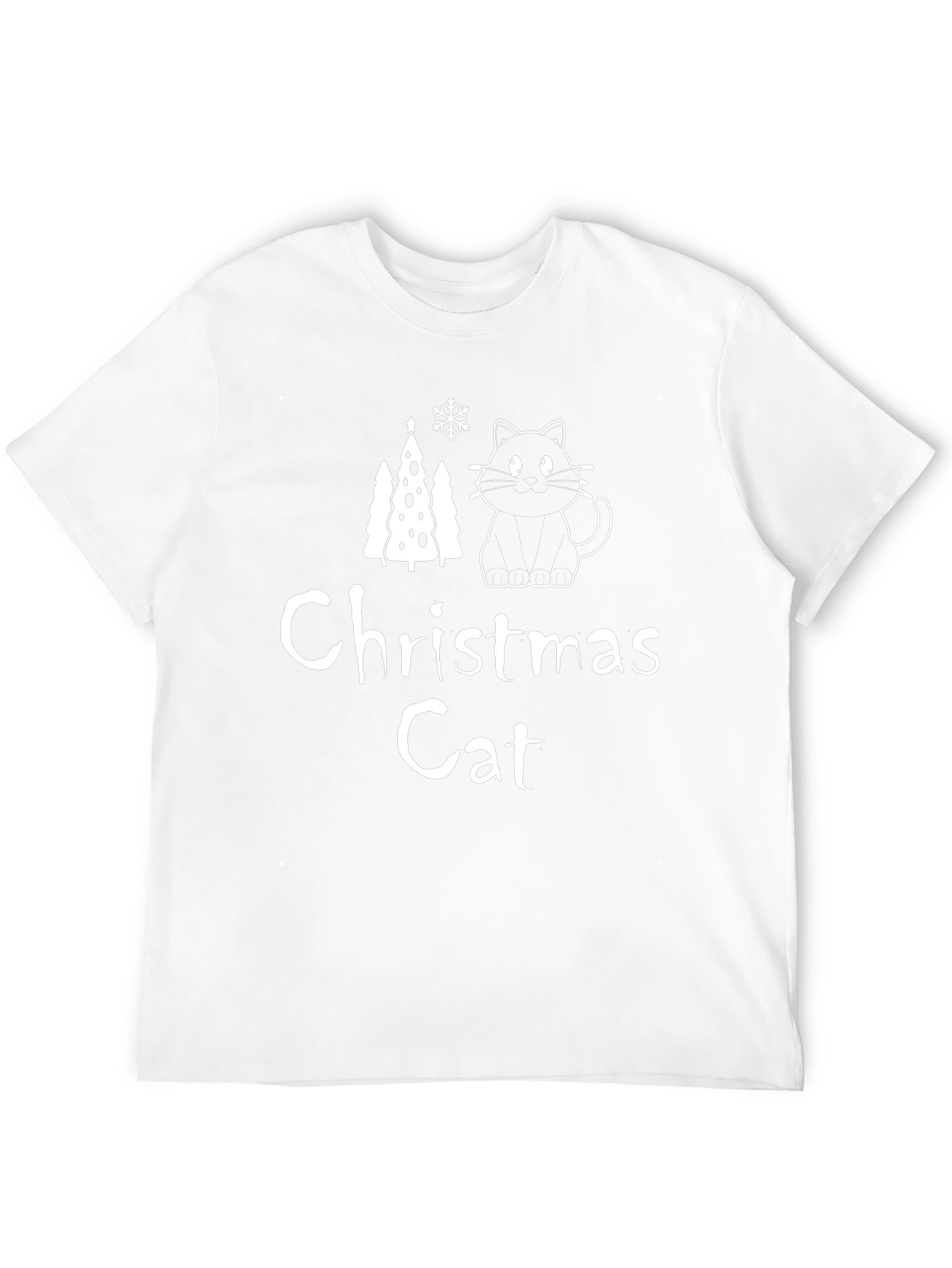 Christmas Cat Graphic T-Shirt