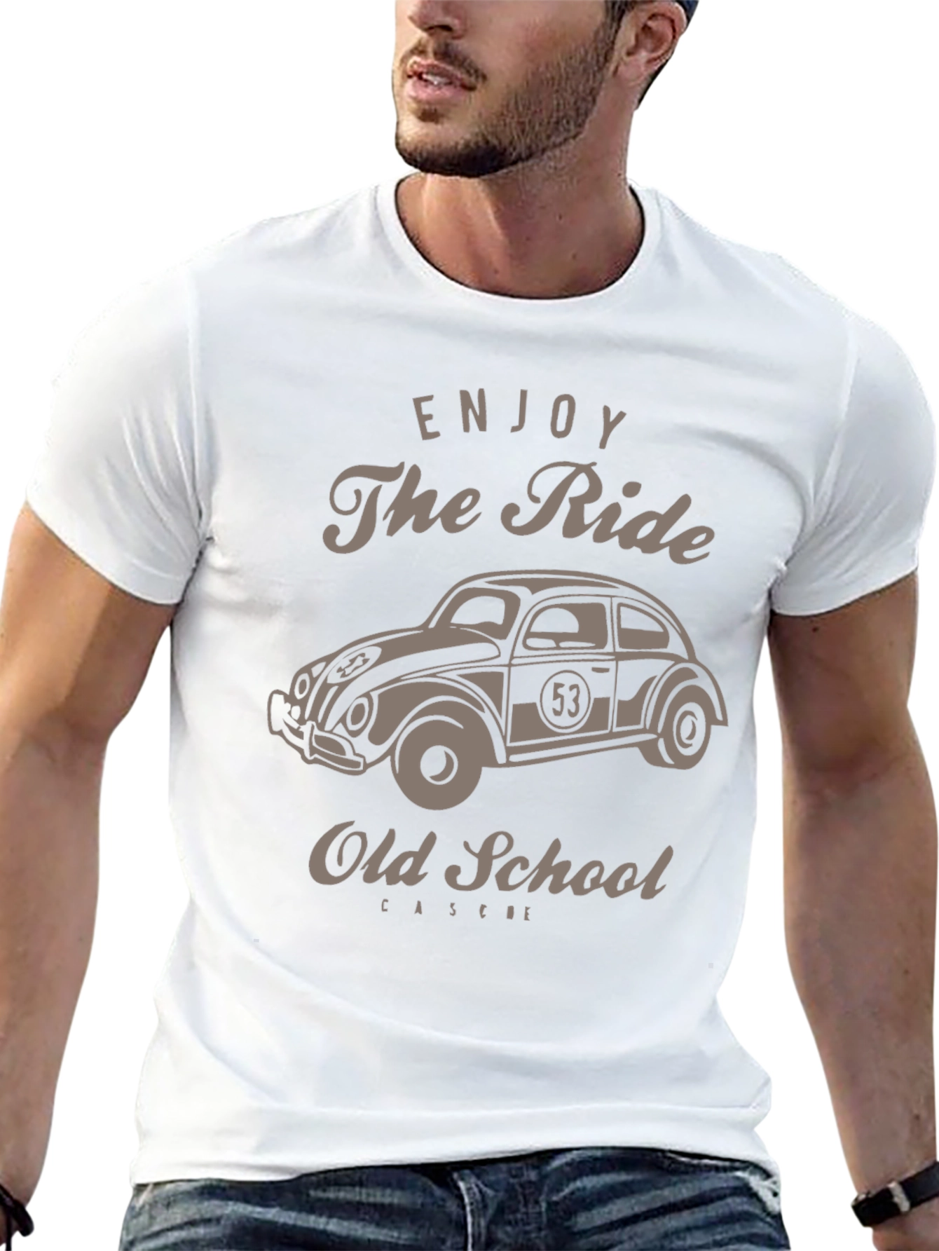 Enjoy The Ride Old School Car Graphic T-Shirt