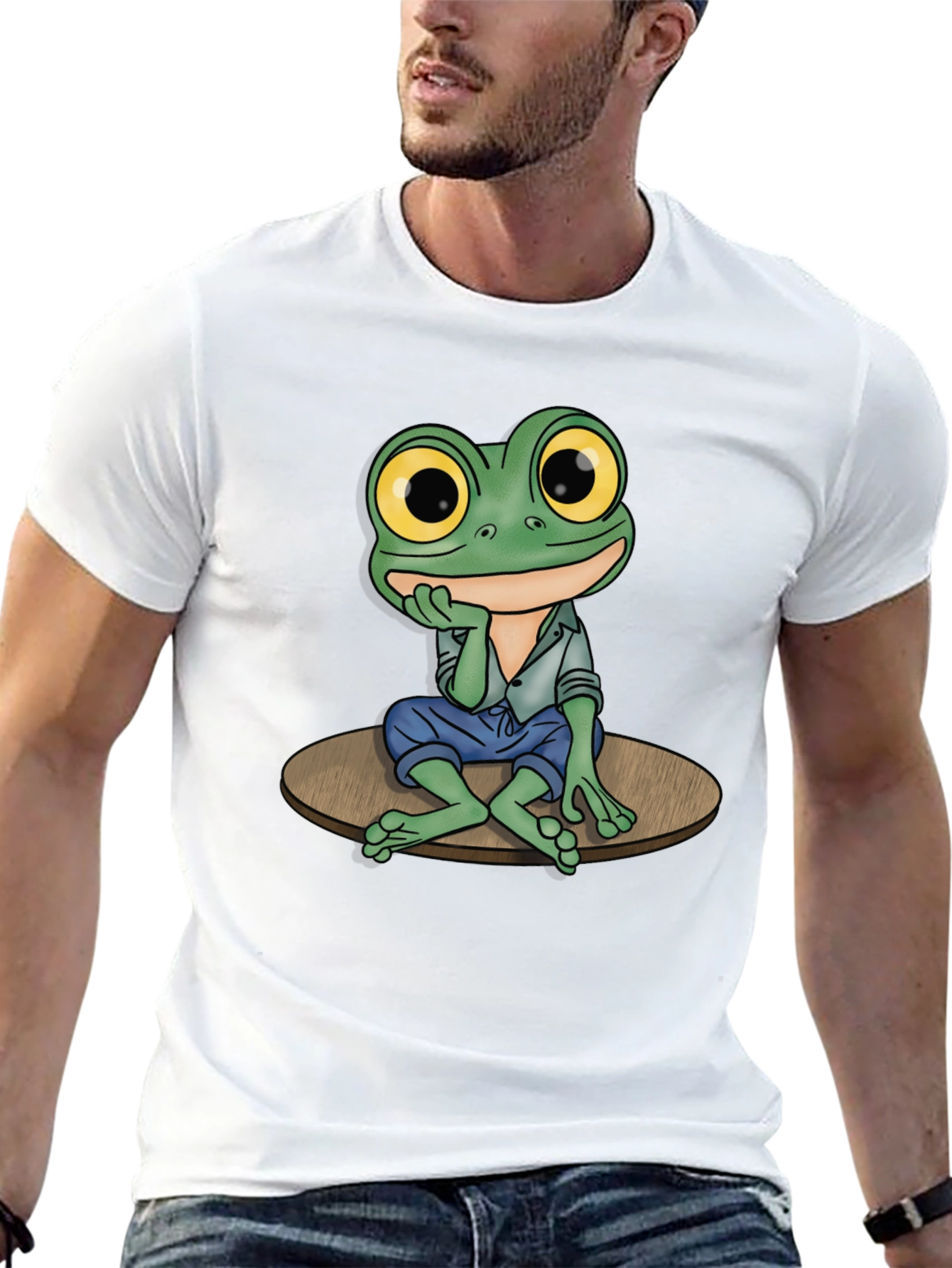 Frog Graphic Tee - Casual Black T-Shirt