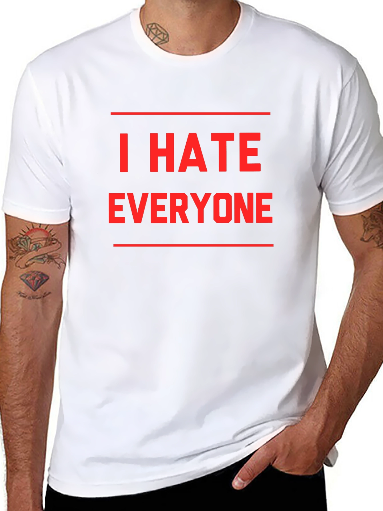 I Hate Everyone Graphic T-Shirt - Black